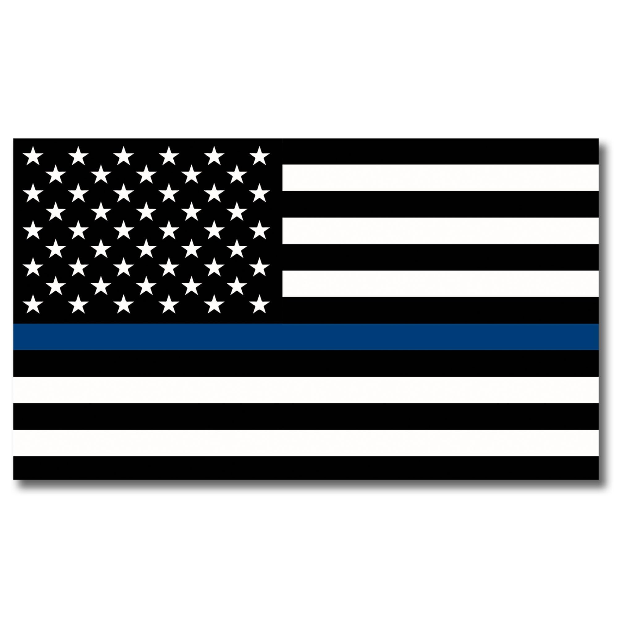 Magnet Me Up Thin Blue Line American Flag, 7X12 Inches, Heavy Duty Automotive Magnet, For Car Truck Or Suv, In Support Of Police