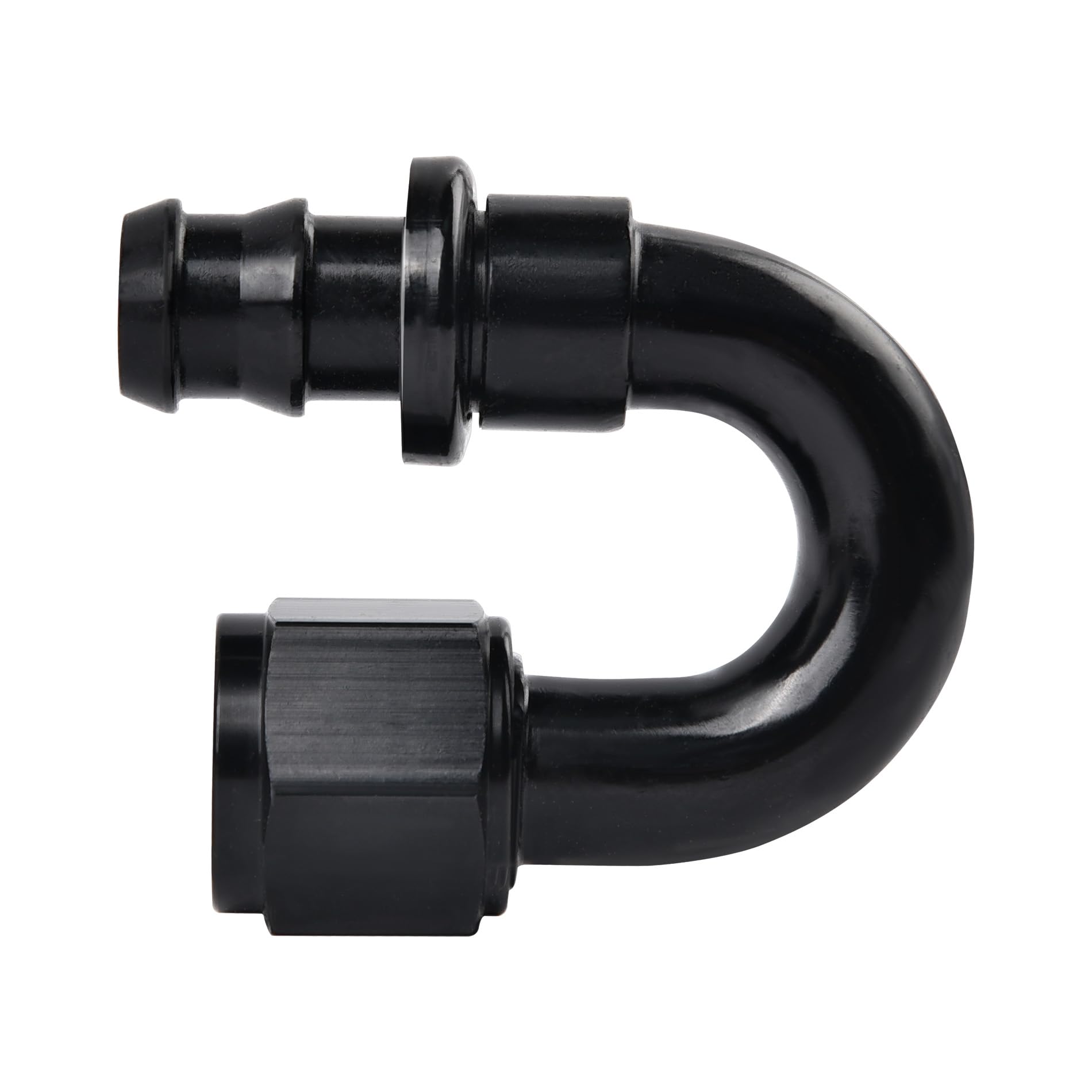 Evil Energy 12An 180 Degree Push Lock Hose Fitting End Black