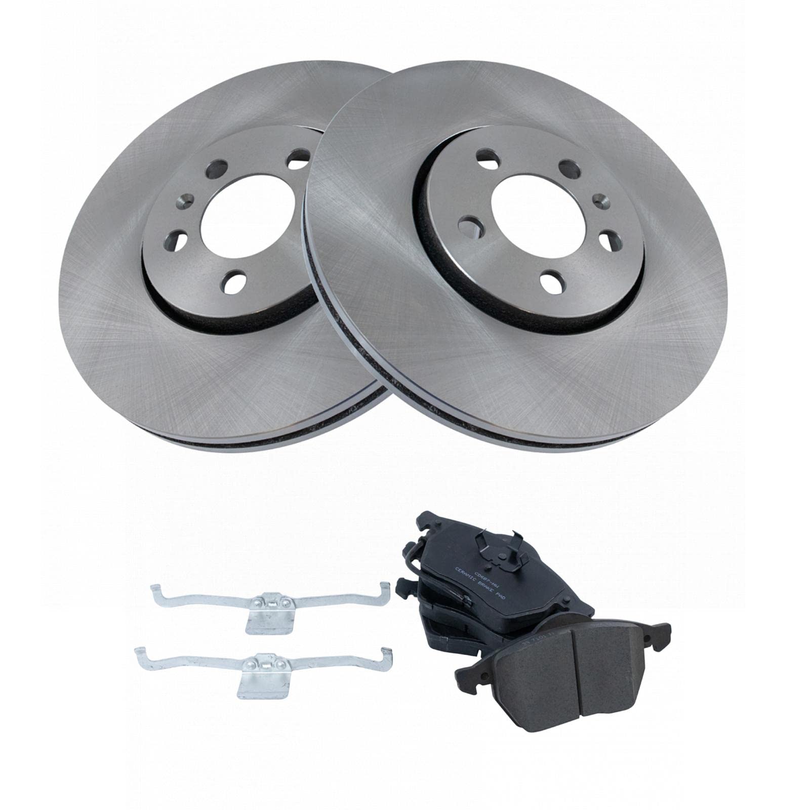 Trq Front Brake Pad & Rotor Kit Brake Pads Brake Rotor Ceramic Compatible With 1999-2010 Volkswagen Beetle 2000-2006 Golf 2000-2