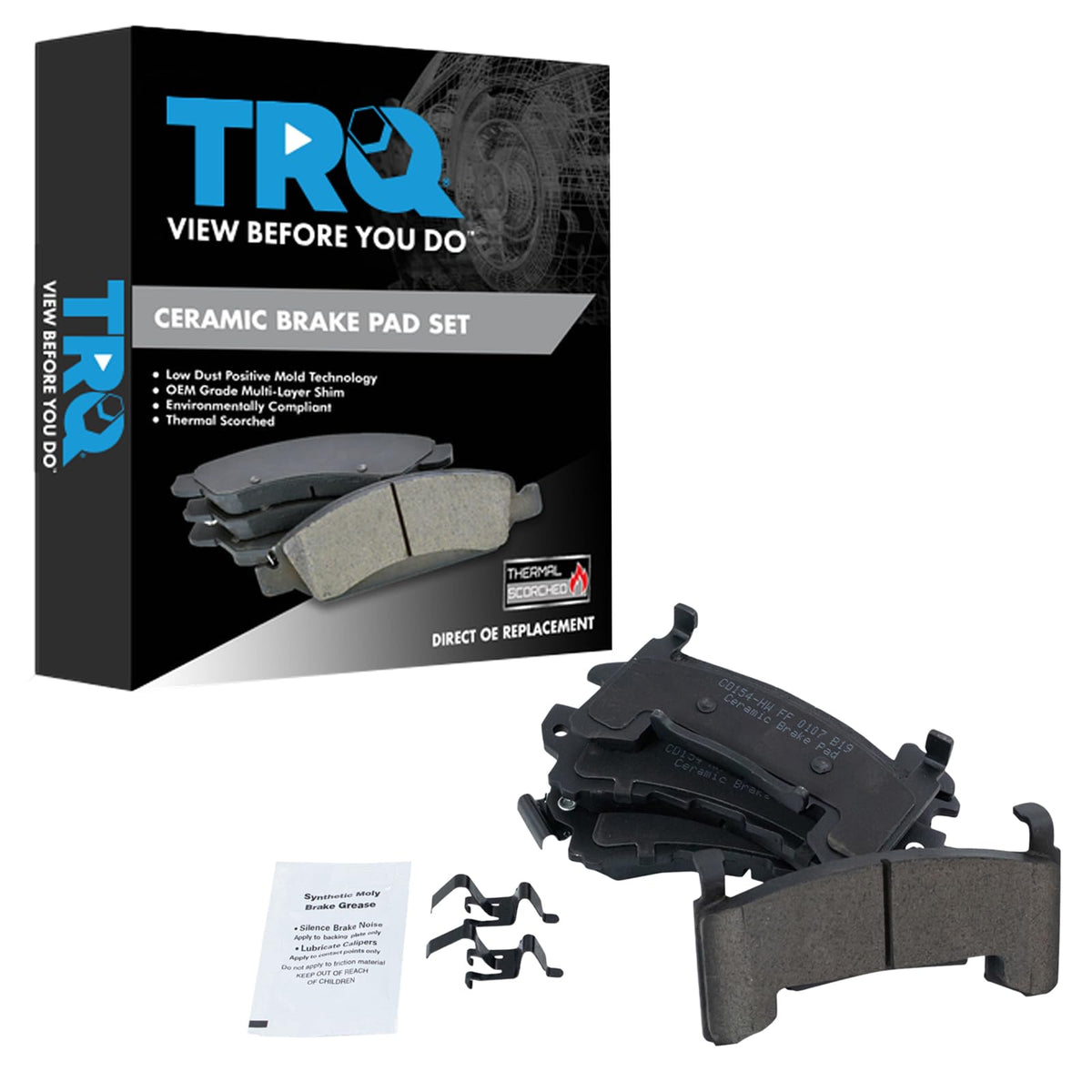 TRQ Front Posi Ceramic Brake Pad Kit Set for Buick Cadillac Chevy GMC Oldsmobile Pontiac