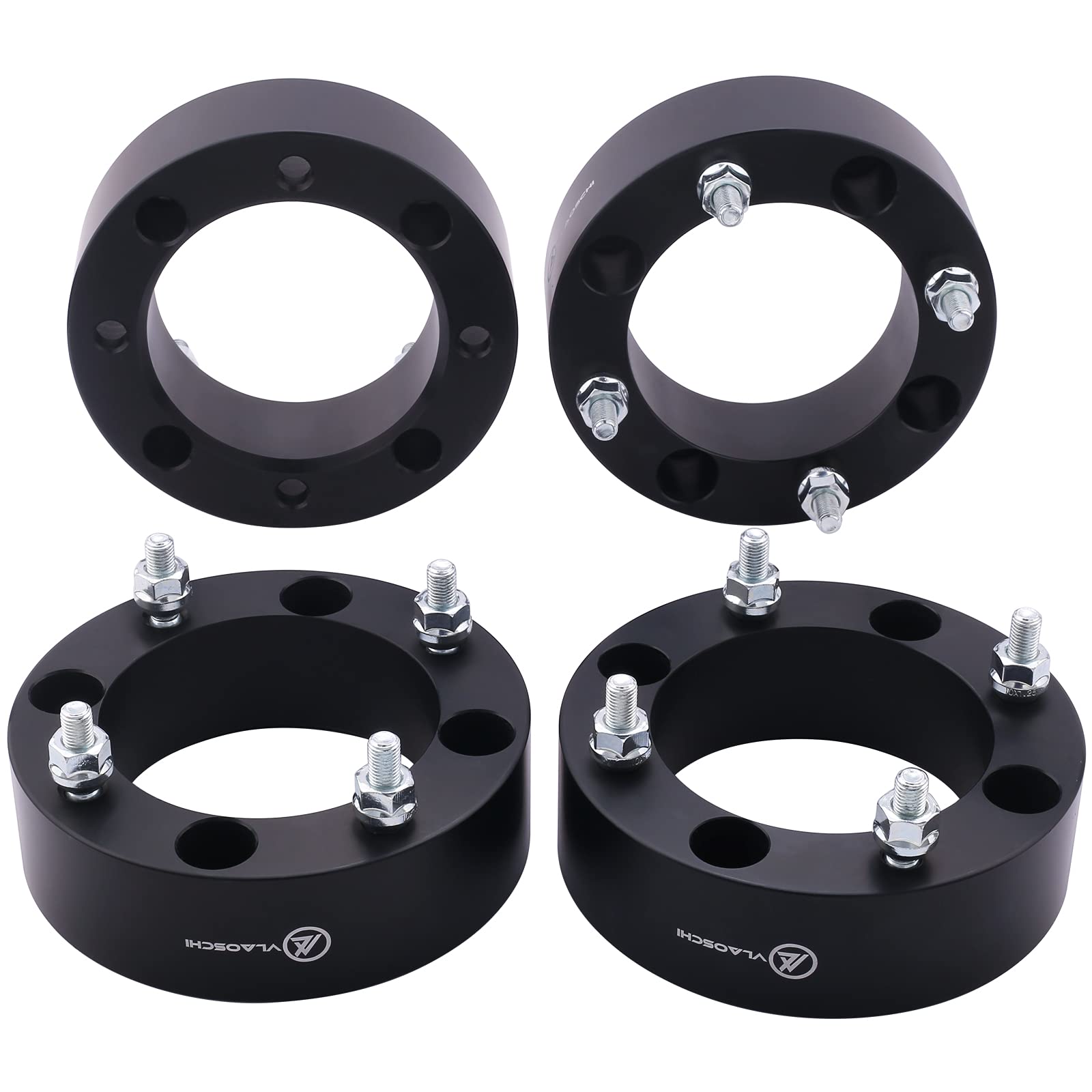 VLAOSCHI Black Forged 4x137 ATV Wheel Spacers 2 Inch with 10x1.25 Studs Compatible with Kawasaki Can-Am Bombardier Suzuki 4 Lug 