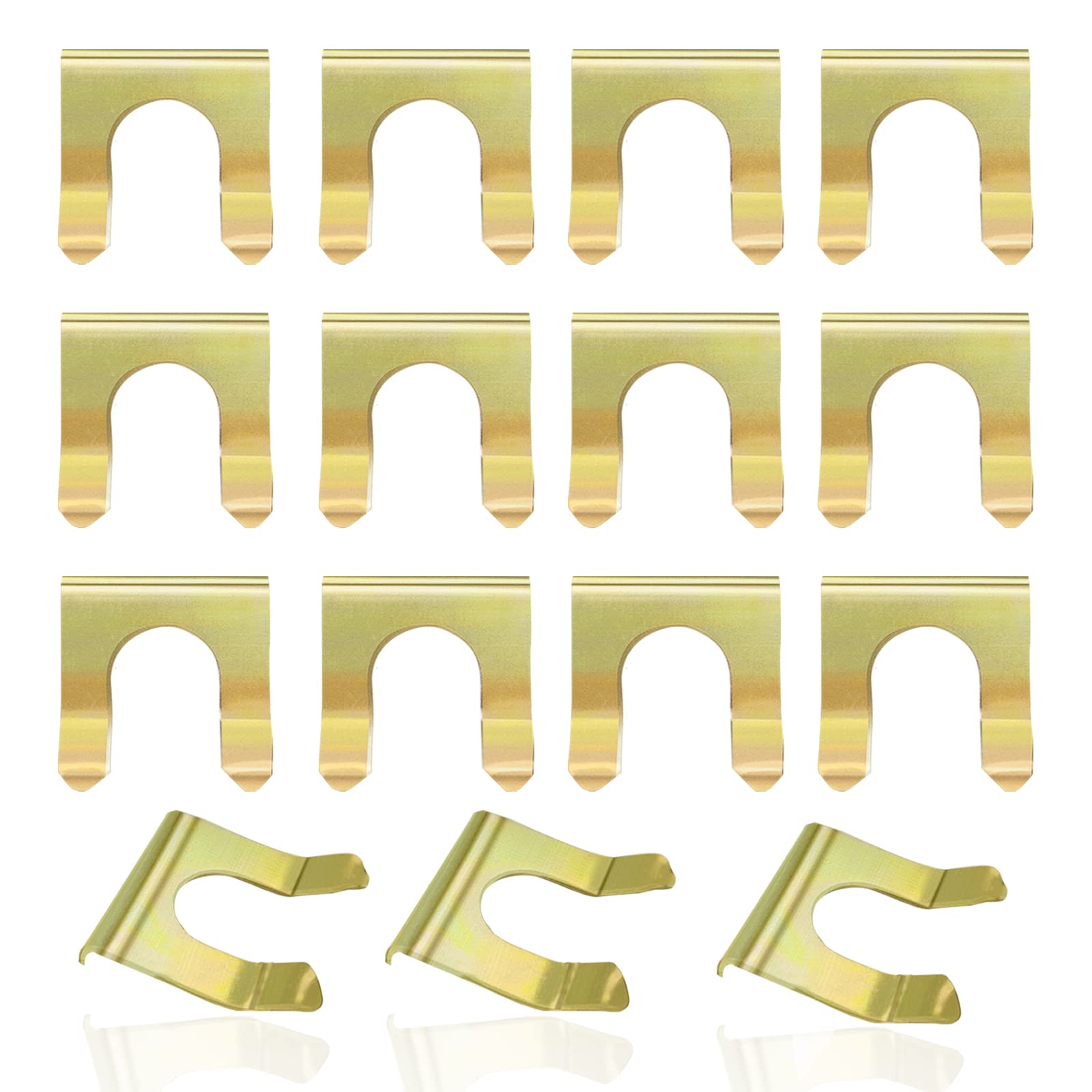 15 Pieces Brake Line Clips Metal Brake Line Retainer U Shaped Brake Hose Clips Replacement Hose Clamps Metal Brake Line Retainer