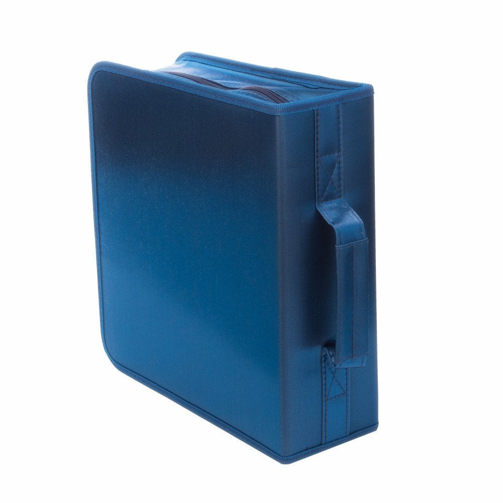 256 Capacity Cd/Dvd Case Wallet, Storage,Holder,Booklet By Rekukos(Blue)