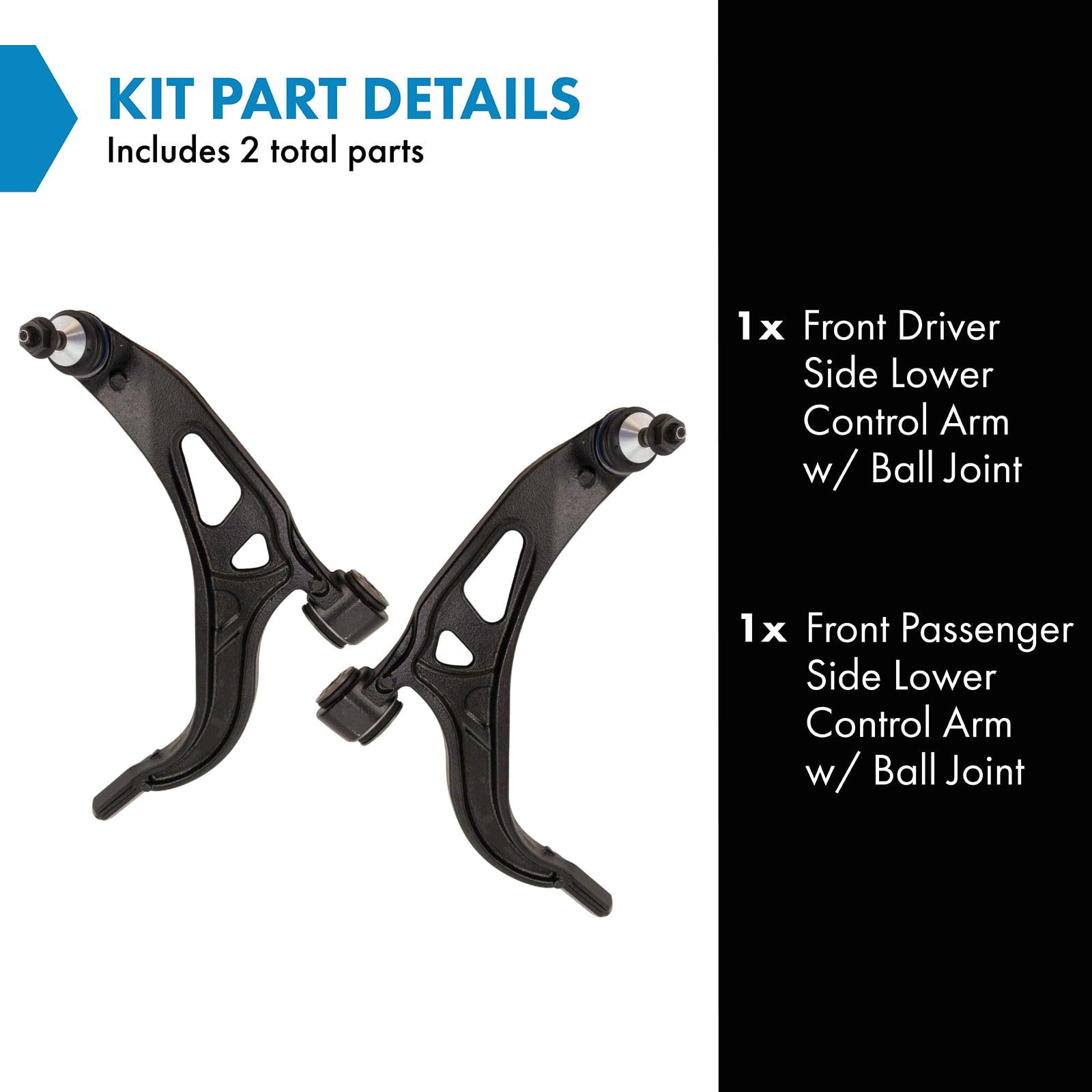 Trq Front Lower Control Arm With Ball Joint Set Compatible With 2011-2019 Ford Explorer 2013-2019 Police Interceptor Utility