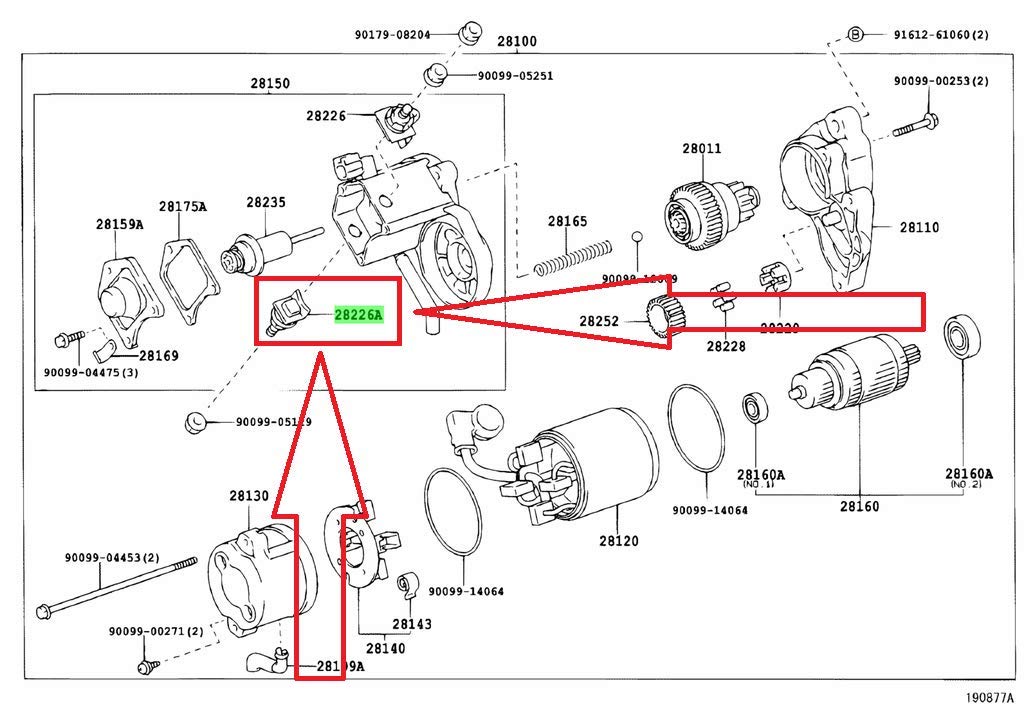 Genuine Toyota Parts - Starter Kit (28226-72010)