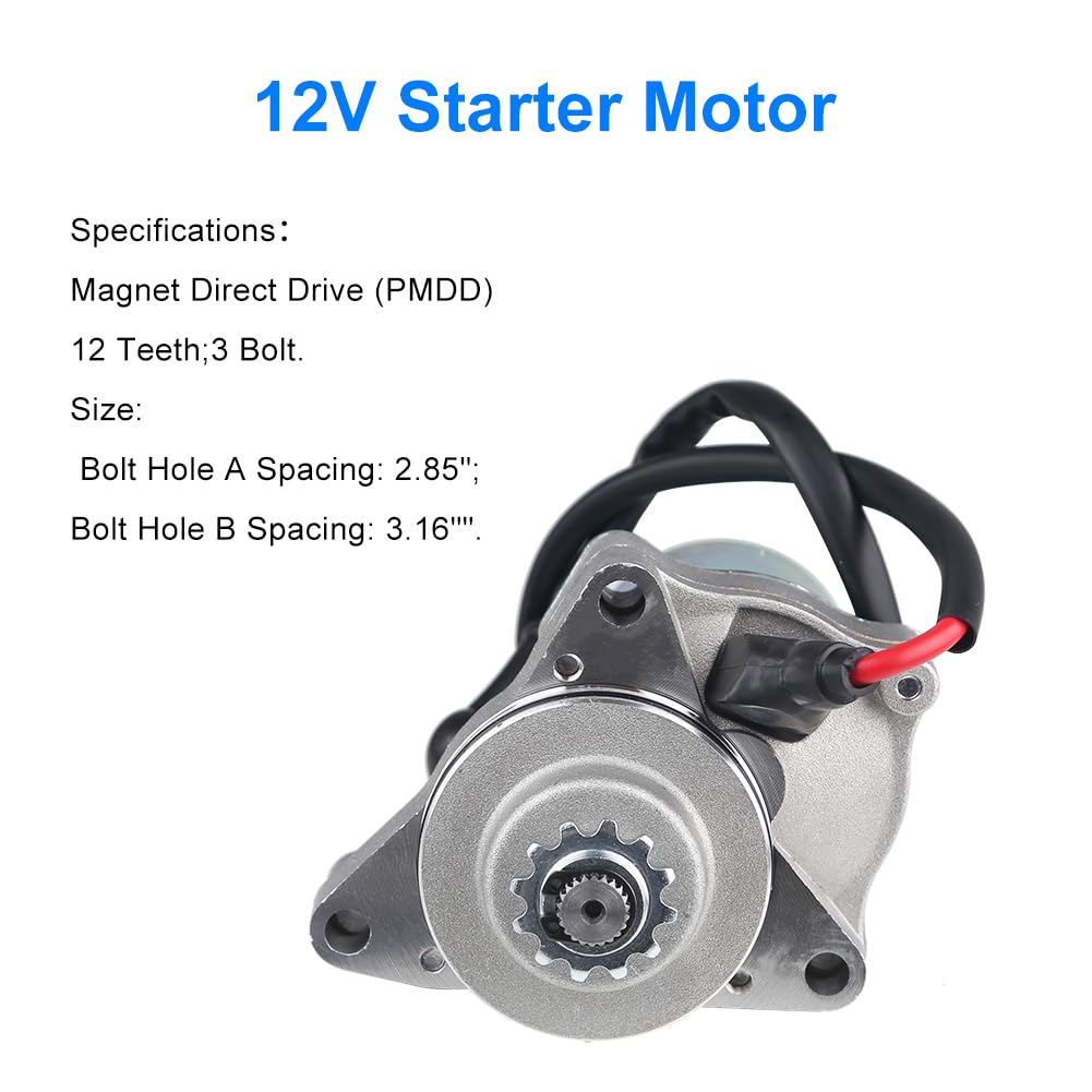Waterwich 3 Bolt Starter With Line Compatible With 50Cc 70 Cc 90Cc 100Cc 110Cc 125Cc Four Wheeler Atv Coolster 4 Chinese Pit Dirt Bike 4 Wheelers Go Karts Dune Buggy Sandrail Quad Ssr Roketa
