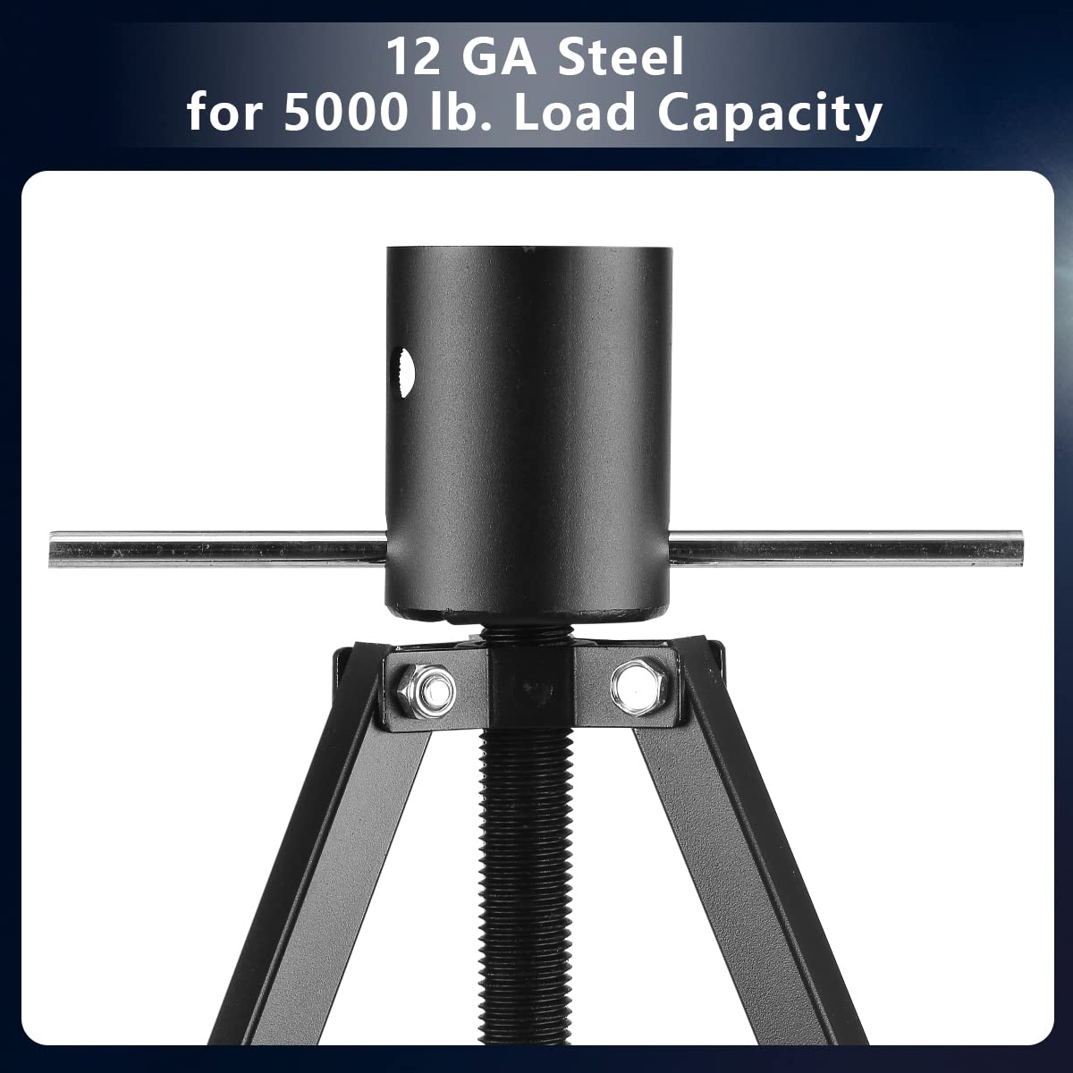 A-Karck King Pin Adjustable Tripod 5Th Wheel Stabilizer, Fifth Stabilizer Tripod Jack With 5000 Lbs Load, Reduce Side-To-Side Mo