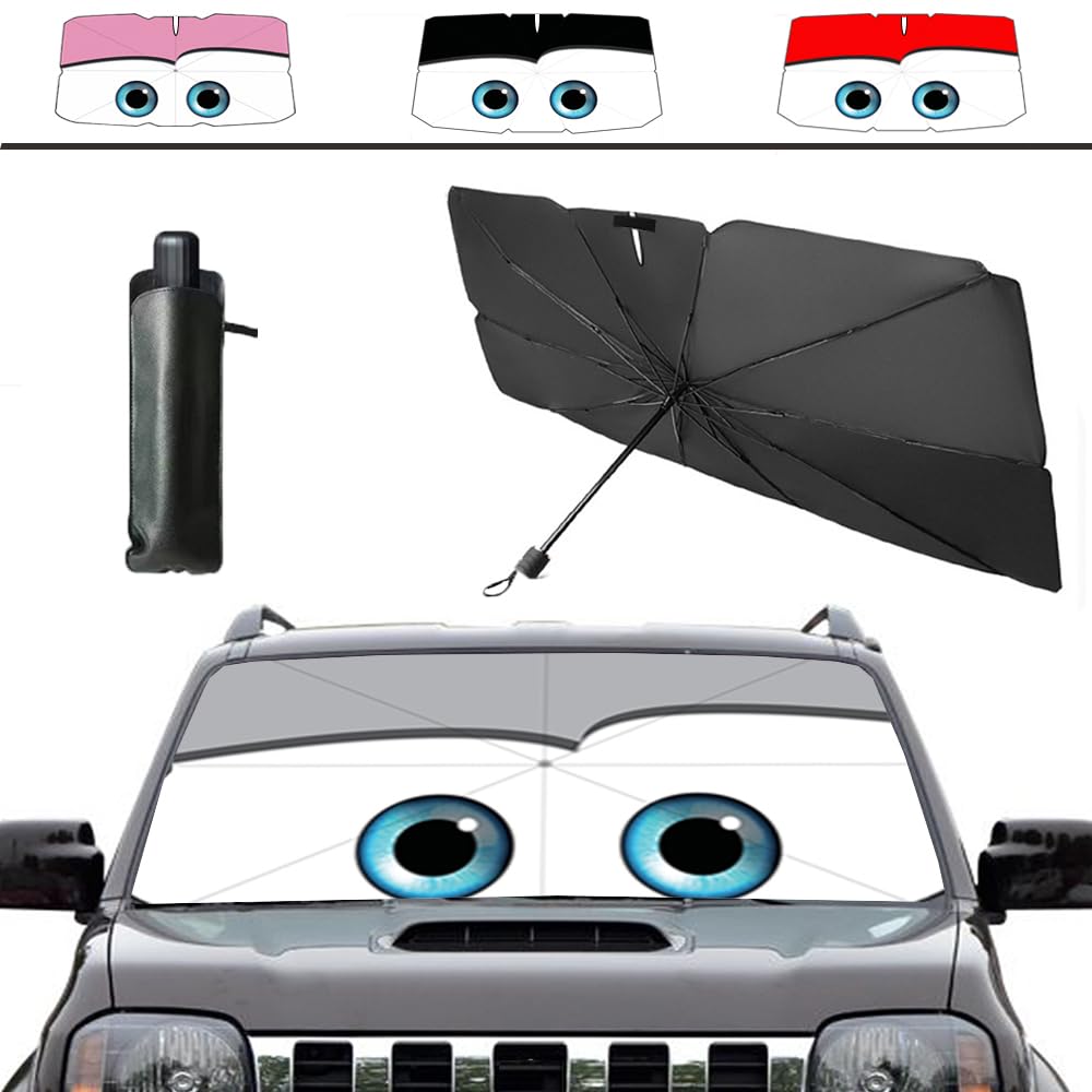 Coricha Windshield Sunshade Umbrella Brella Shade For Car Sun Shade Cover 31 * 57' As Seen On Tv Uv Block Front Window Heat Insulation Protection (Grey)