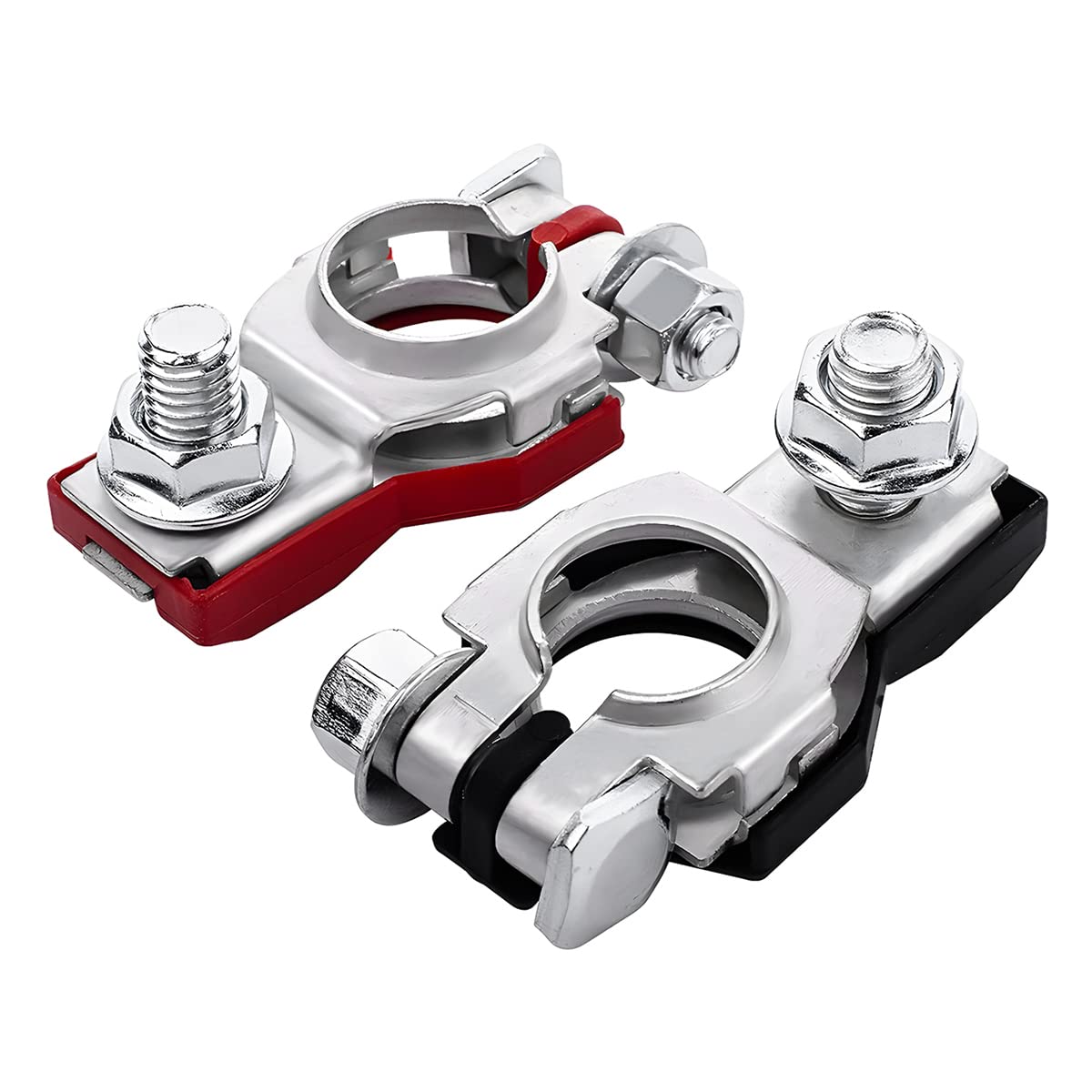 Battery Terminals for Nissan, Positive and Negative 1 pair, Top Post Batteries Connectors with Plastic Bottoms, Automotive Acces