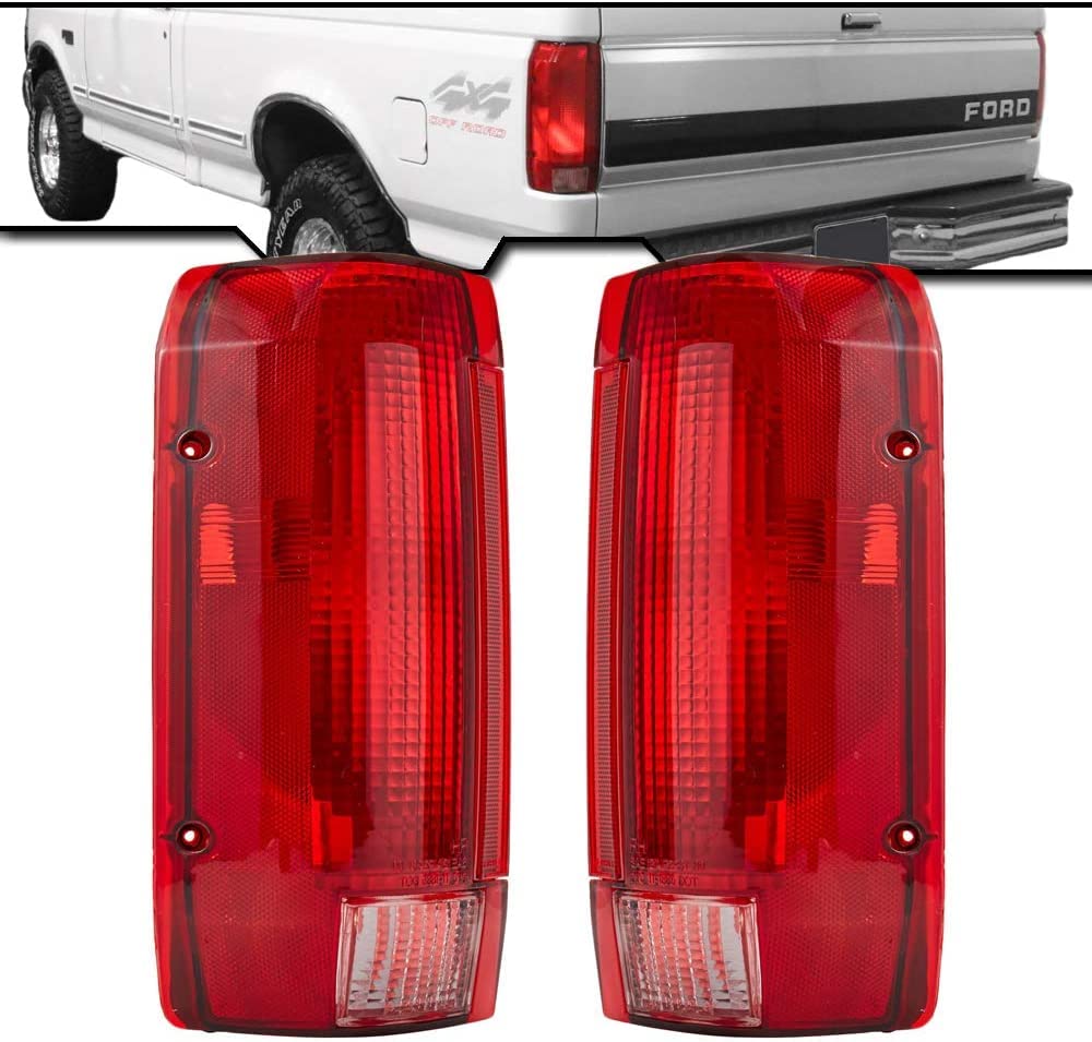 Epic Lighting Oe Style Replacement Rear Brake Tail Lights Assembly Compatible With Ford 90-96 F-150 (10/89) 90-97 F-250 F-350 St