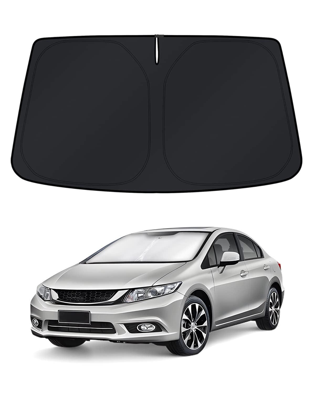 Kust Windshield Sun Shade For 2006-2011 Honda Civic Window Shade Sun Visor Cover Foldable Blocks Uv Rays Keep Your Car Cooler