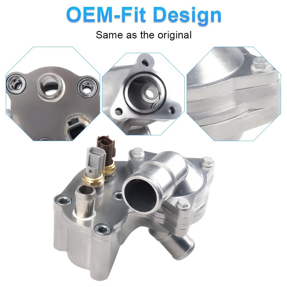 Wmphe Upgraded Aluminum Thermostat Housing Assembly Compatible With 2001-2005 Ford Explorer, 2001-2011 Ranger, 2001-2008 Mazda B
