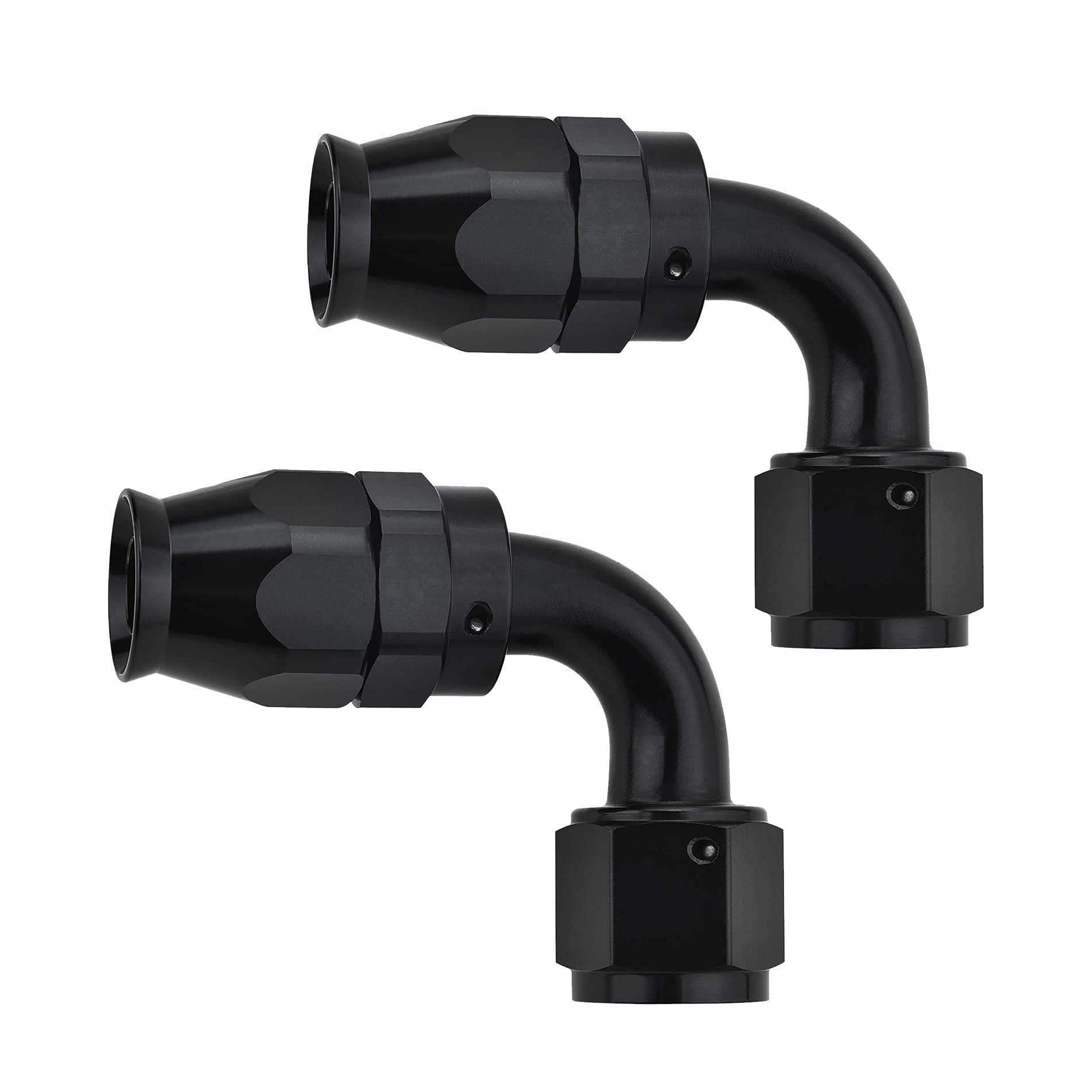 Evil Energy 10An Ptfe Hose End Fitting 90 Degree Black For Ptfe Hose Only 2Pcs