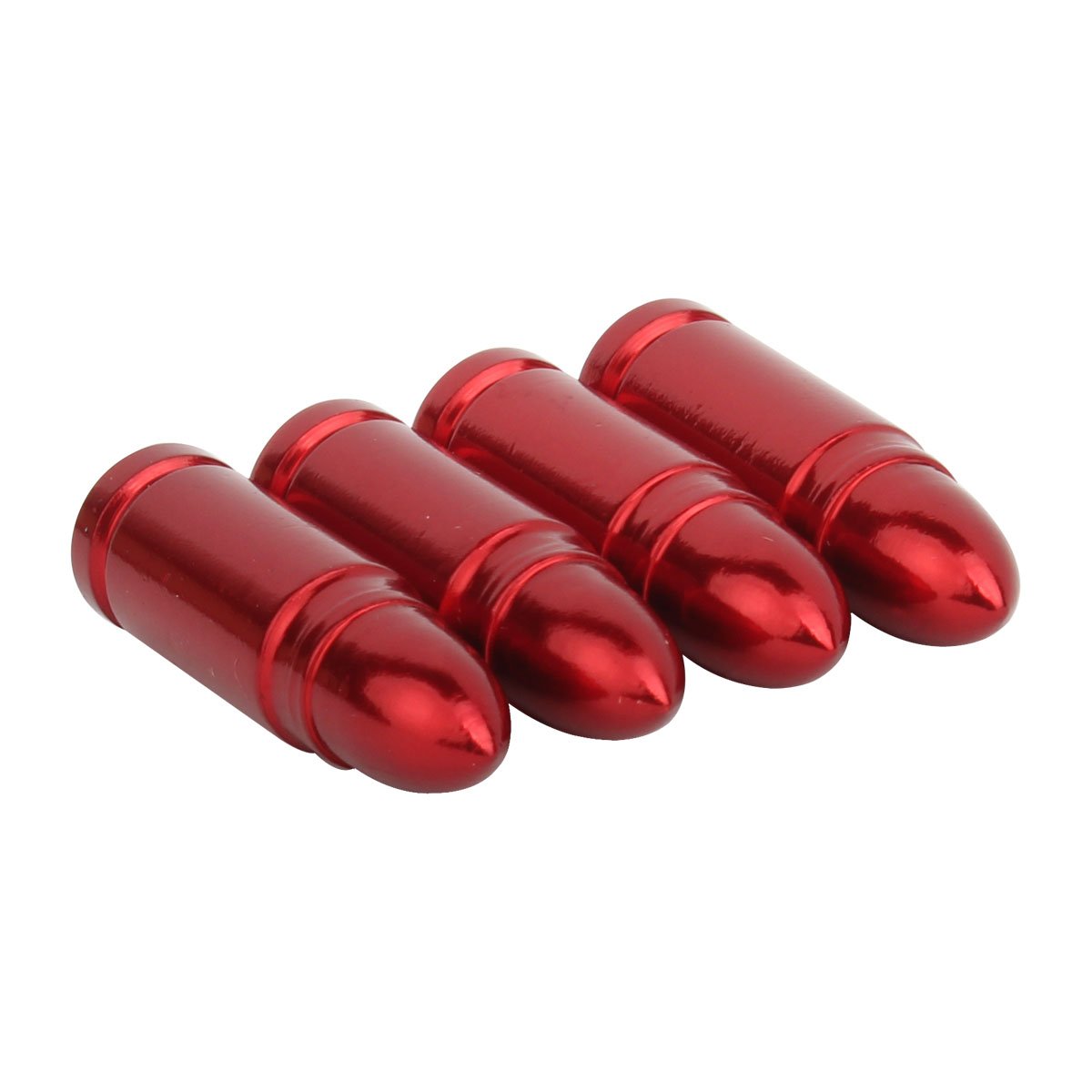 Tomall Valve Stem Caps Red Bullet Compatible With Pickup Suv Tires