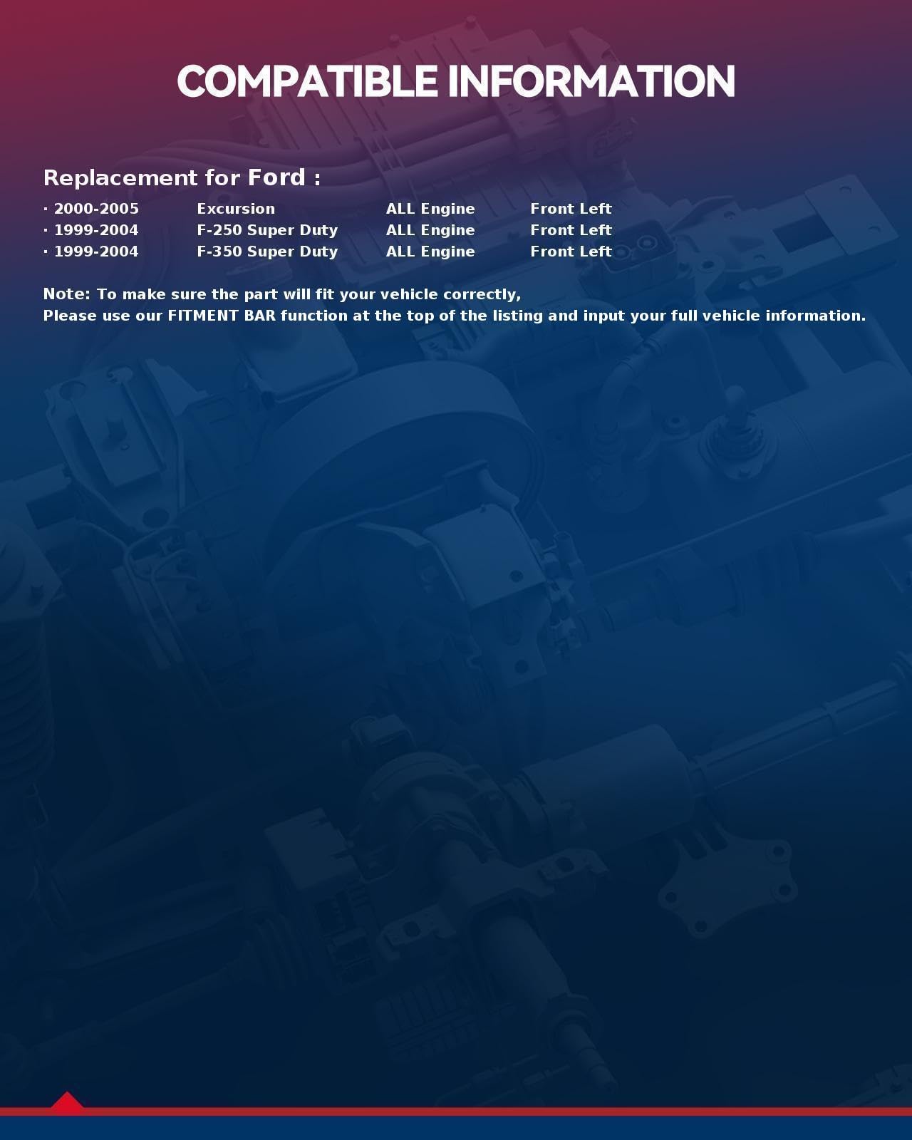 Kax Front Left Brake Caliper 18B4791 Compatible For Ford F-250 Super Duty 1999-2004, Ford F-350 Super Duty 1999-2004, Ford Excur