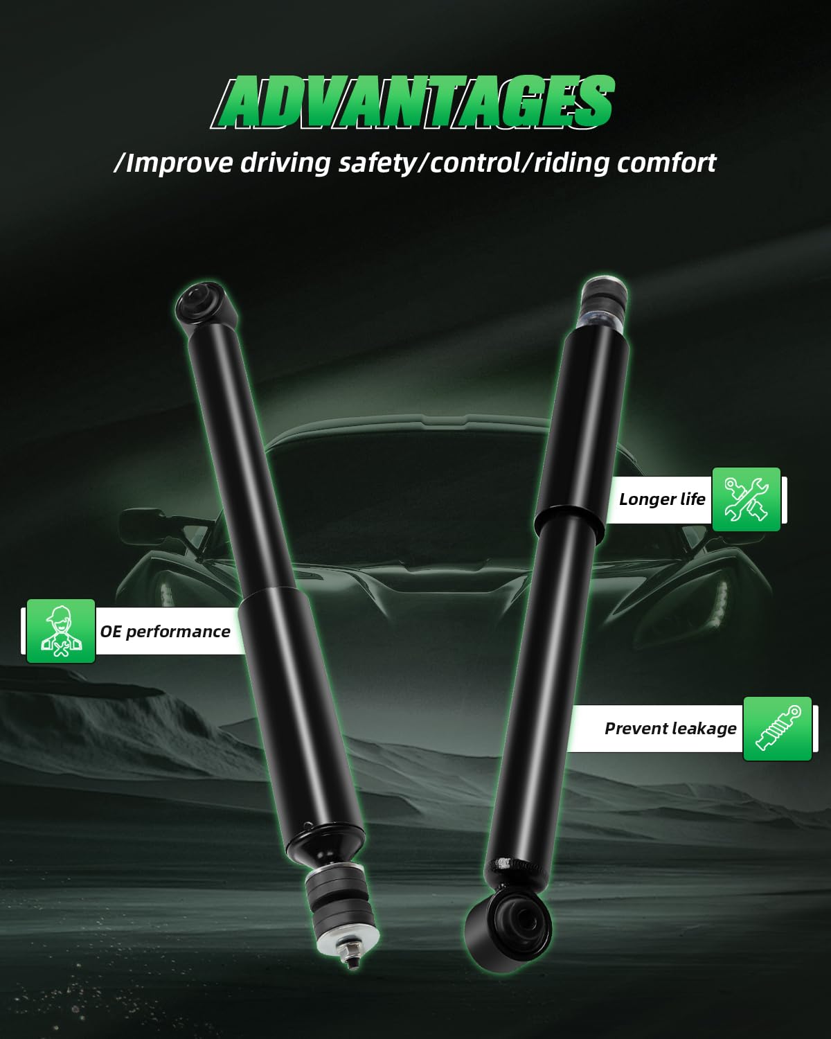 Scitoo Rear Shocks Set Of 2 For Rdx, Shocks Absorbers And Struts Fits 2007 2008 2009 2010 2011 2012 For Acura Rdx Amortiguadores