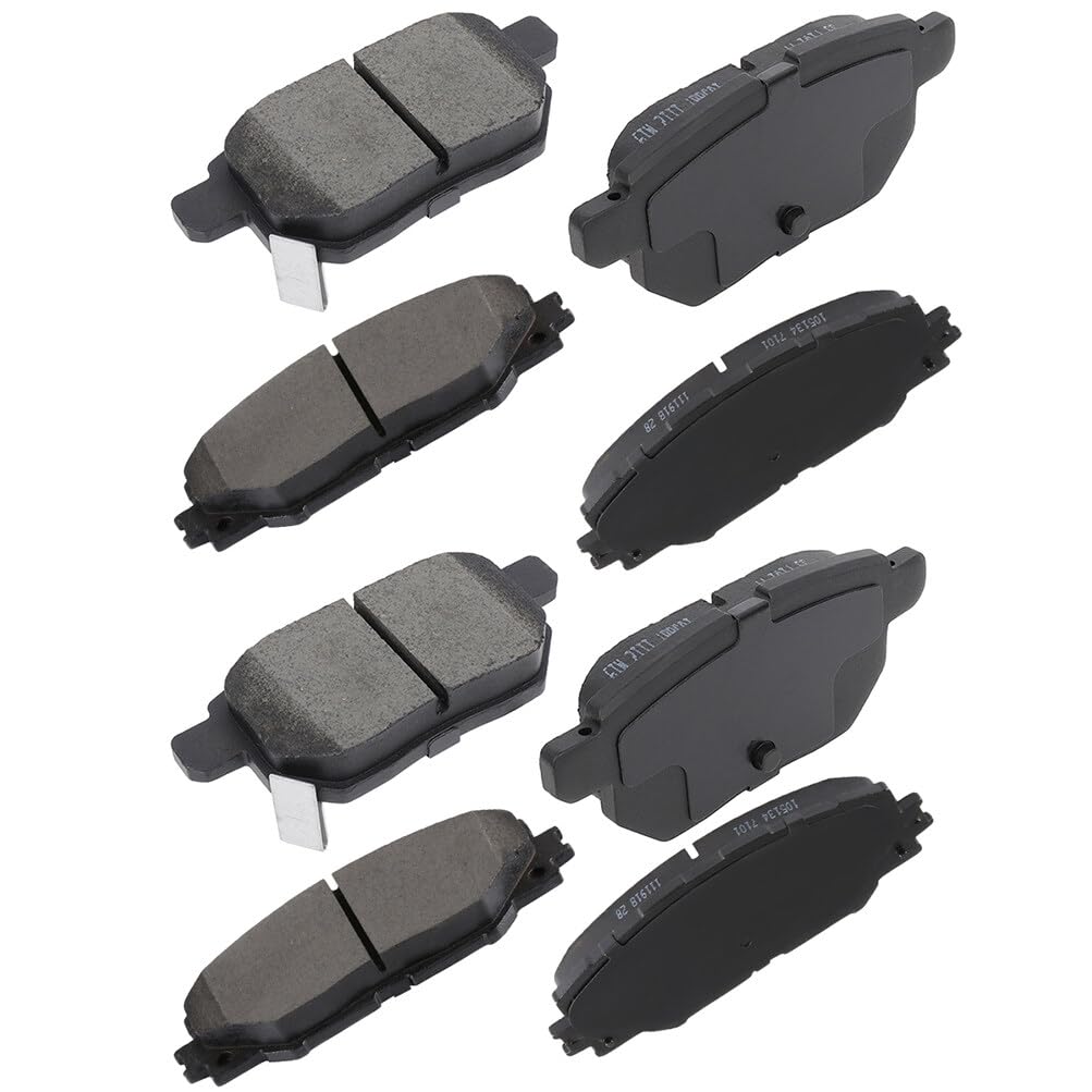 Cciyu D1211 D1354 Front & Rear Ceramic Disc Brake Pads Kit For Pontiac Vibe 2009-2010,For Scion Tc 2011-2016,For Toyota Matrix 2