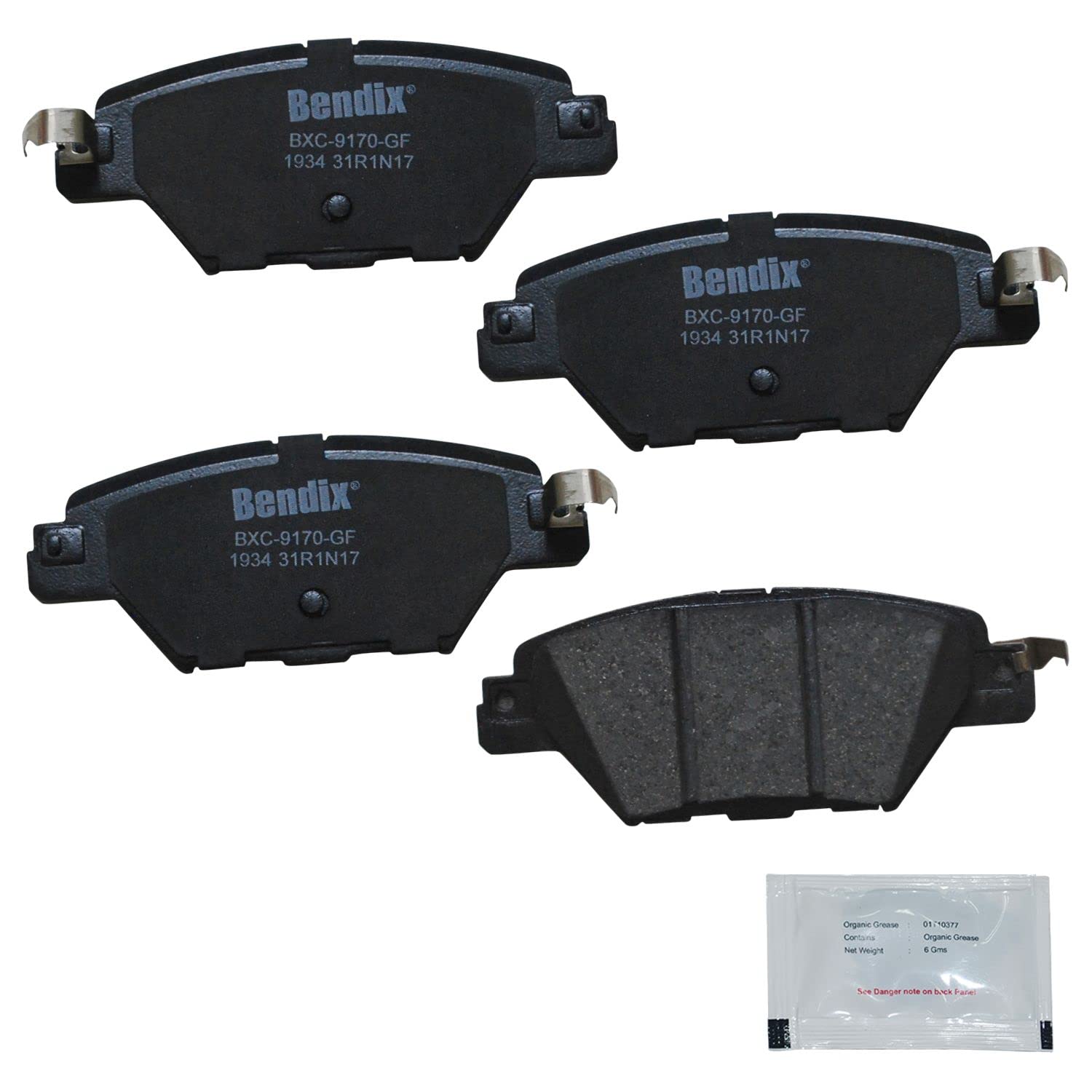 Bendix Priority1 Cfc1934 Ceramic Rear Brake Pads For Mazda Cx-9 2023-2016