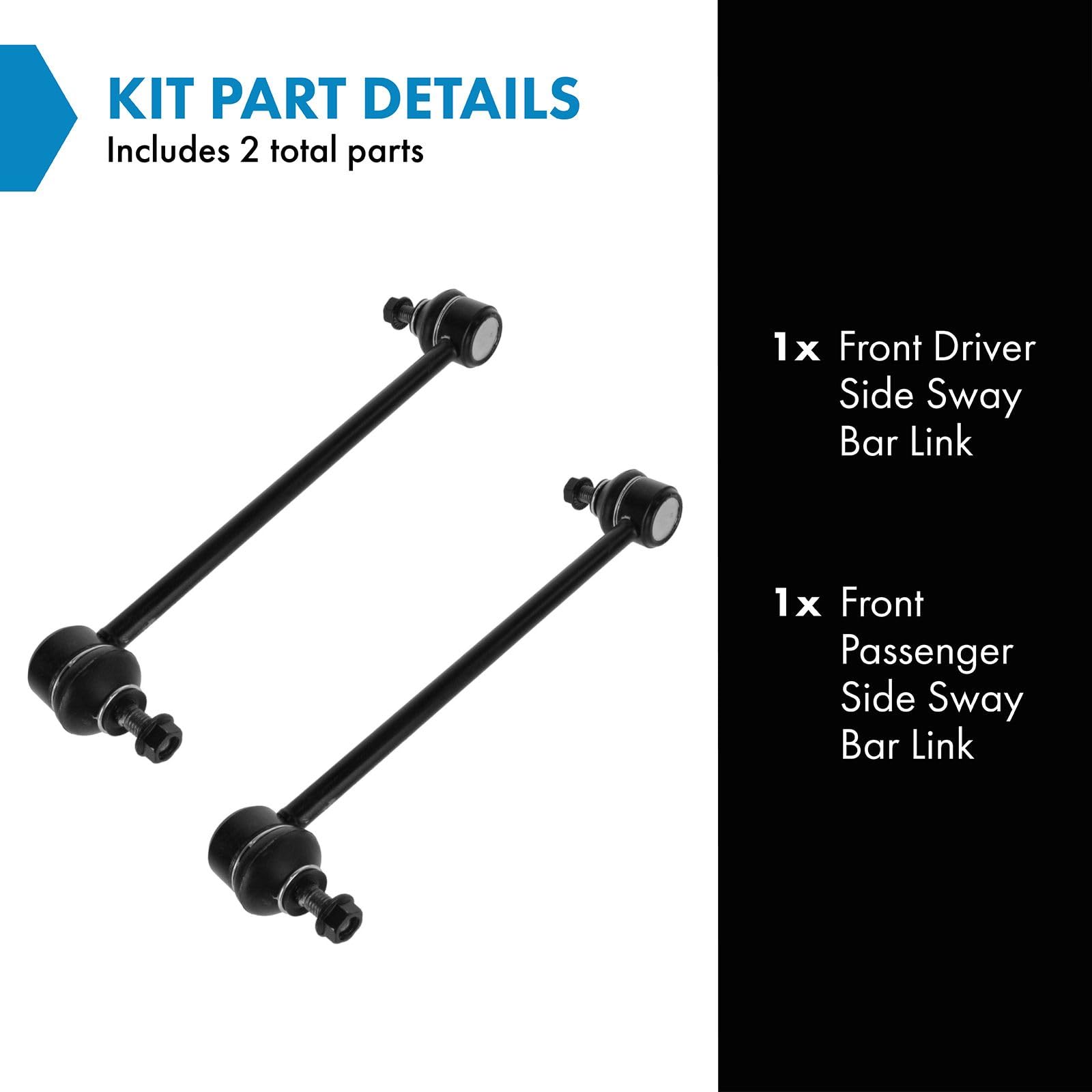 Trq Front Sway Bar Stabilizer Link Set Compatible With 1997-1999 Cadillac Deville 1997-2002 Eldorado 1997 Seville