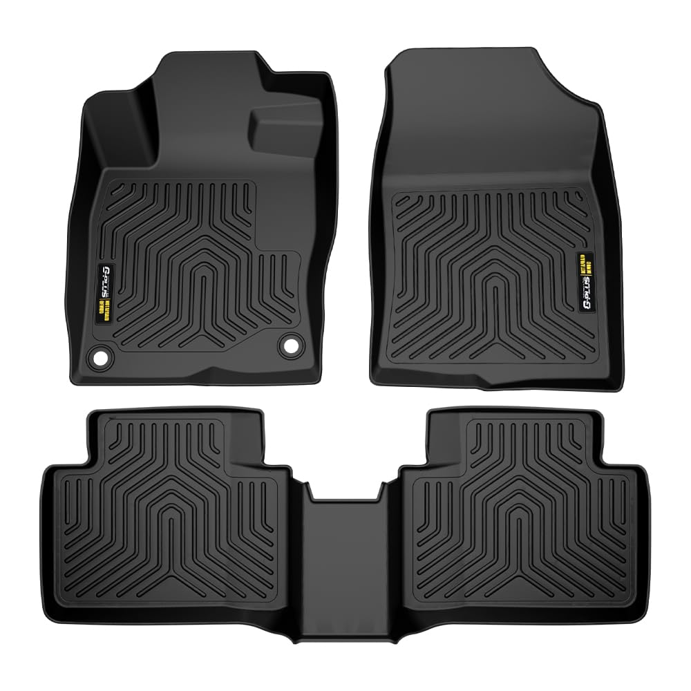 G-PLUS TPE Floor Mats Black Compatible with Honda Civic Sedan & Hatchback Coupe 2016-2021 All Weather Full Cover Protection 1st 