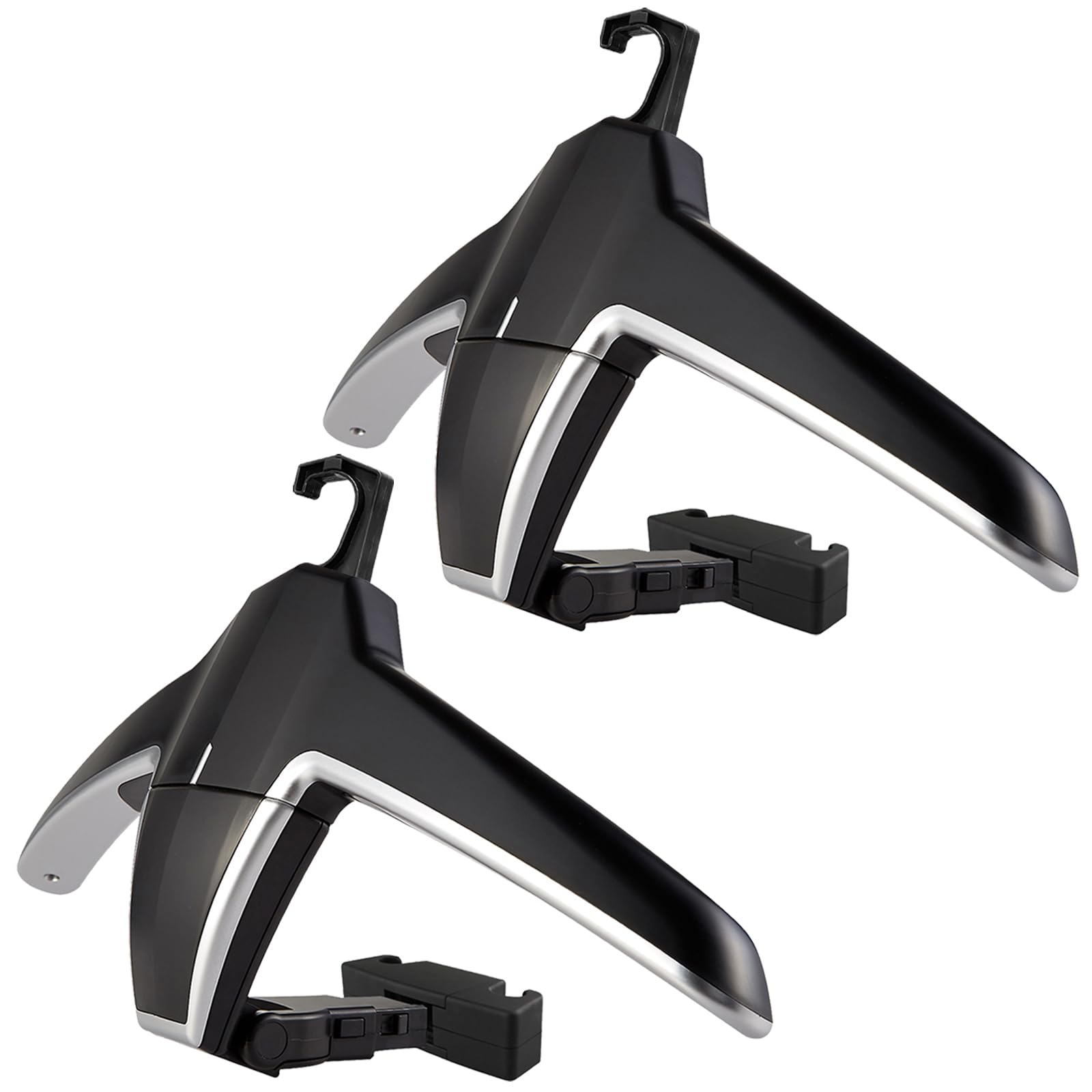 Engync 2 Pack Car Back Seat Headrest Hanger For Jacket, Suit, Clothes, Purse, Handbag, Grocery Bags - Multi-Purpose Storage Hold