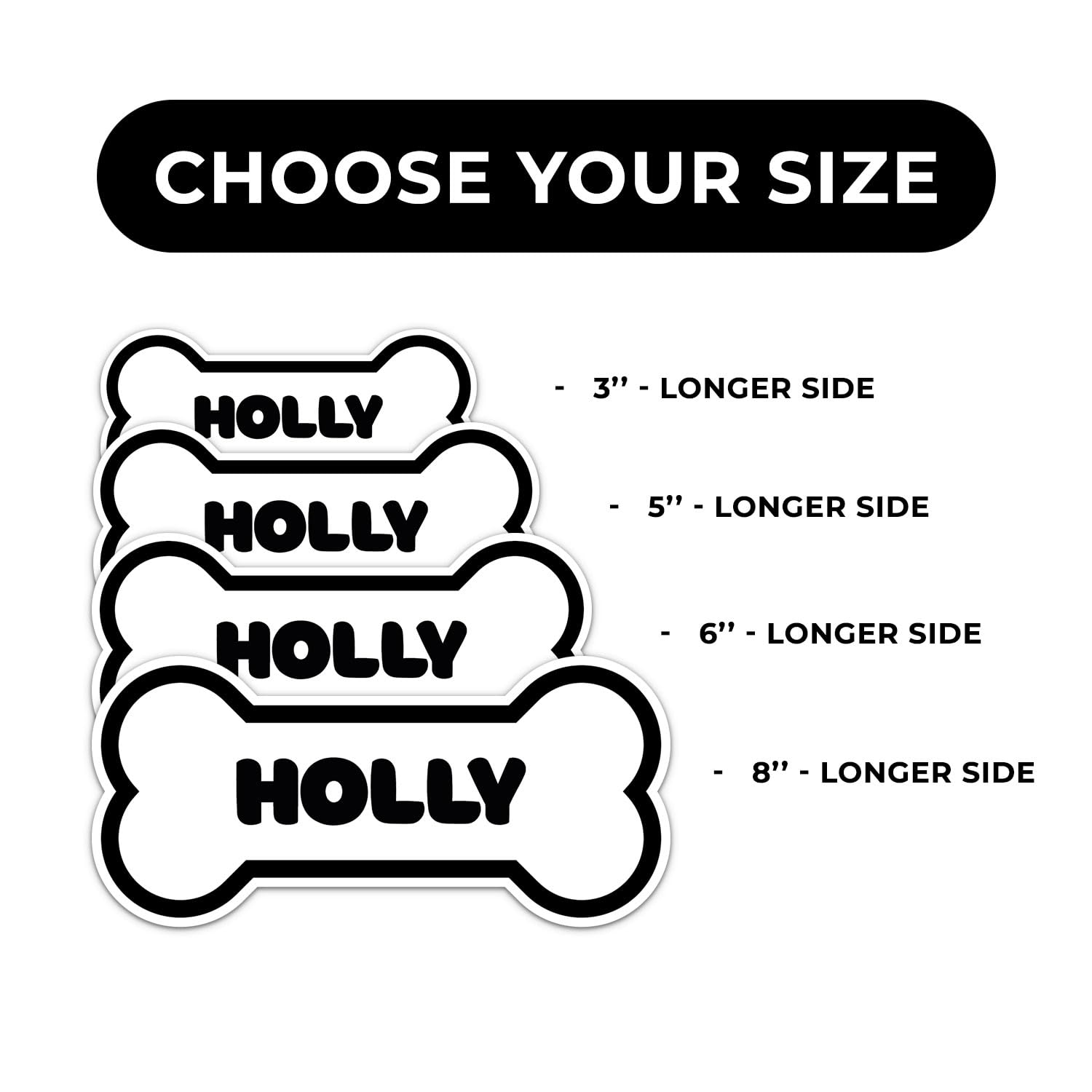 Holly Dog Name Sticker - Waterproof Vinyl Decal For Car Bumper, Laptop, Water Bottle, Wall, And Window, Size - 3'' Longer Side