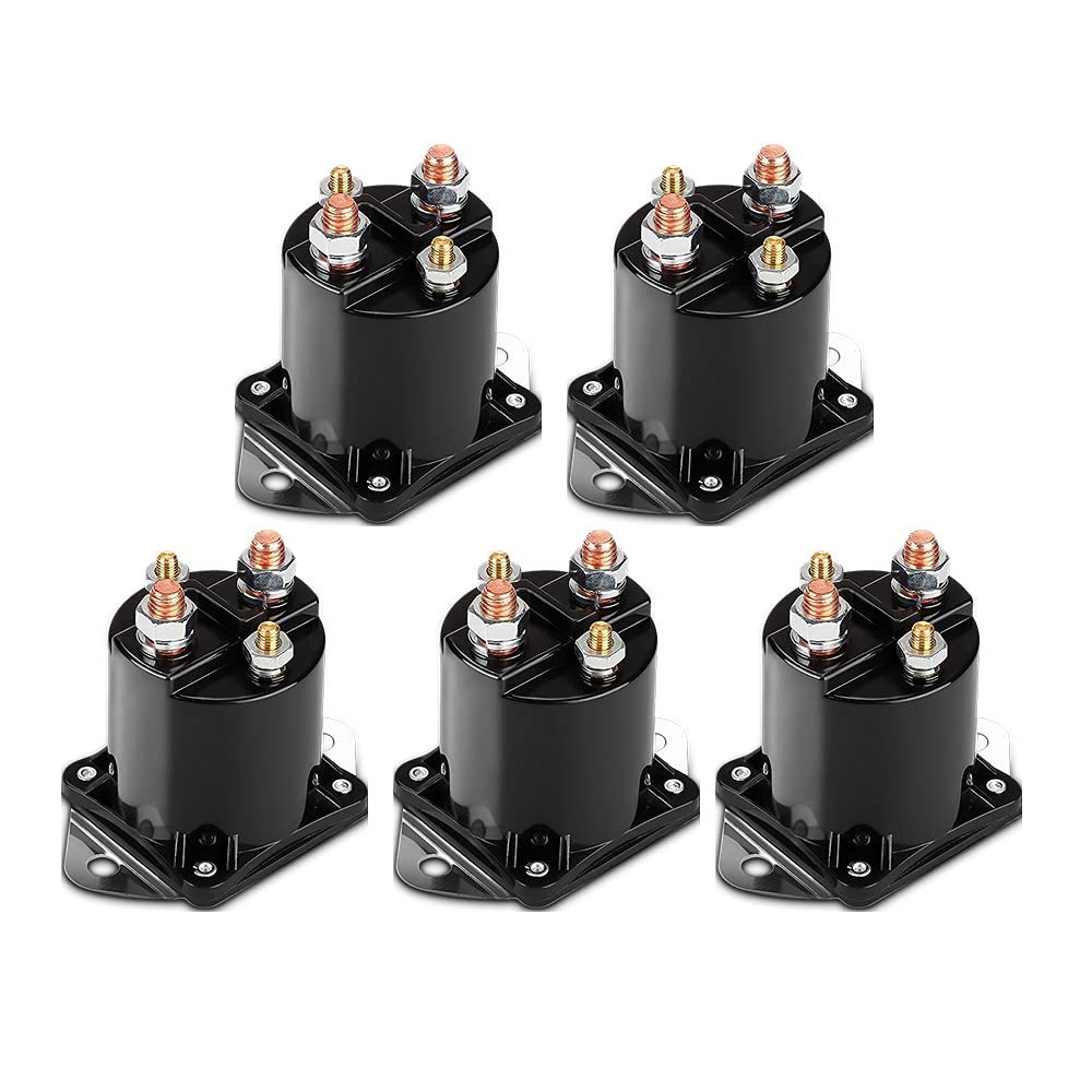 Maxpeedingrods 5Pcs 36 Volt Golf Cart Solenoid 4 Terminal Solenoid For 1976-1998 Ds Electric Club Car Golf Cart,Oem 8016
