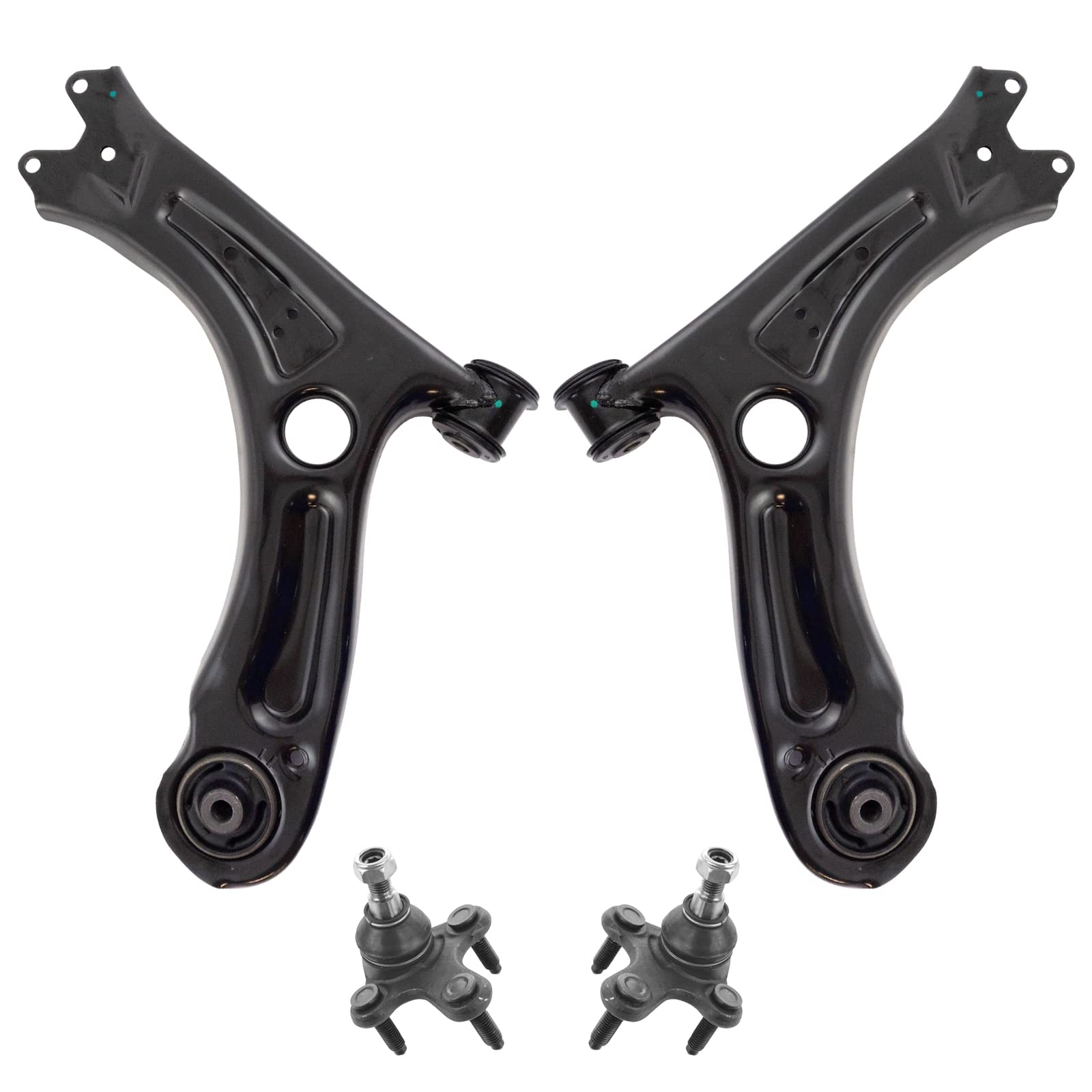 TRQ Front Lower Control Arm with Ball Joint Set Compatible with 2011-2018 Volkswagen Jetta