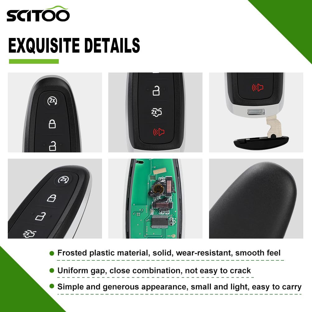 M3N5Wy8609 Keyless Entry Remote Key Fob For Ford C-Max Energi Escape Focus Se And Titanium Focus Maverick 2013-2017 1 Pcs 5 Butt