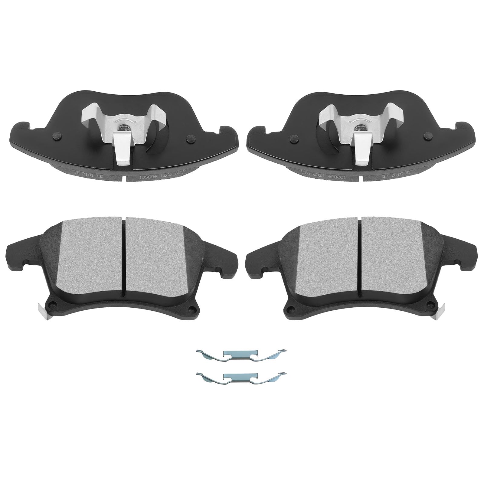 Automuto 4Pcs Front Semi-Metallic Disc Brake Pads Set D1653 For Ford For Fusion 2013-2017 2019-2020,For Lincoln Mkz 2013-2020