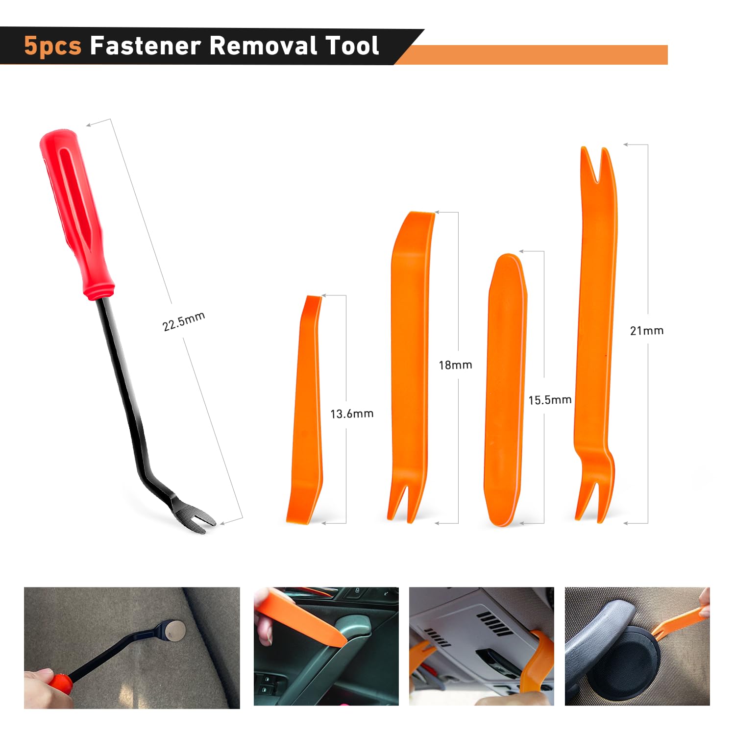 Gooacc 935Pcs Car Push Retainer Clips & Auto Fasteners Assortment -26 Most Popular Sizes Nylon Bumper Fender Rivets With 10 Cabl