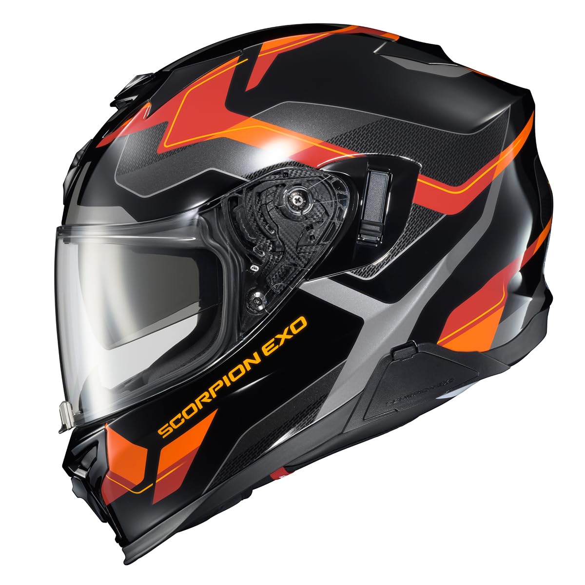 Scorpionexo T520 Full Face Dual Sport Motorcycle Helmet With Bluetooth Ready Speaker Pockets Dot Ece Approved Zuse (Orange - Sma