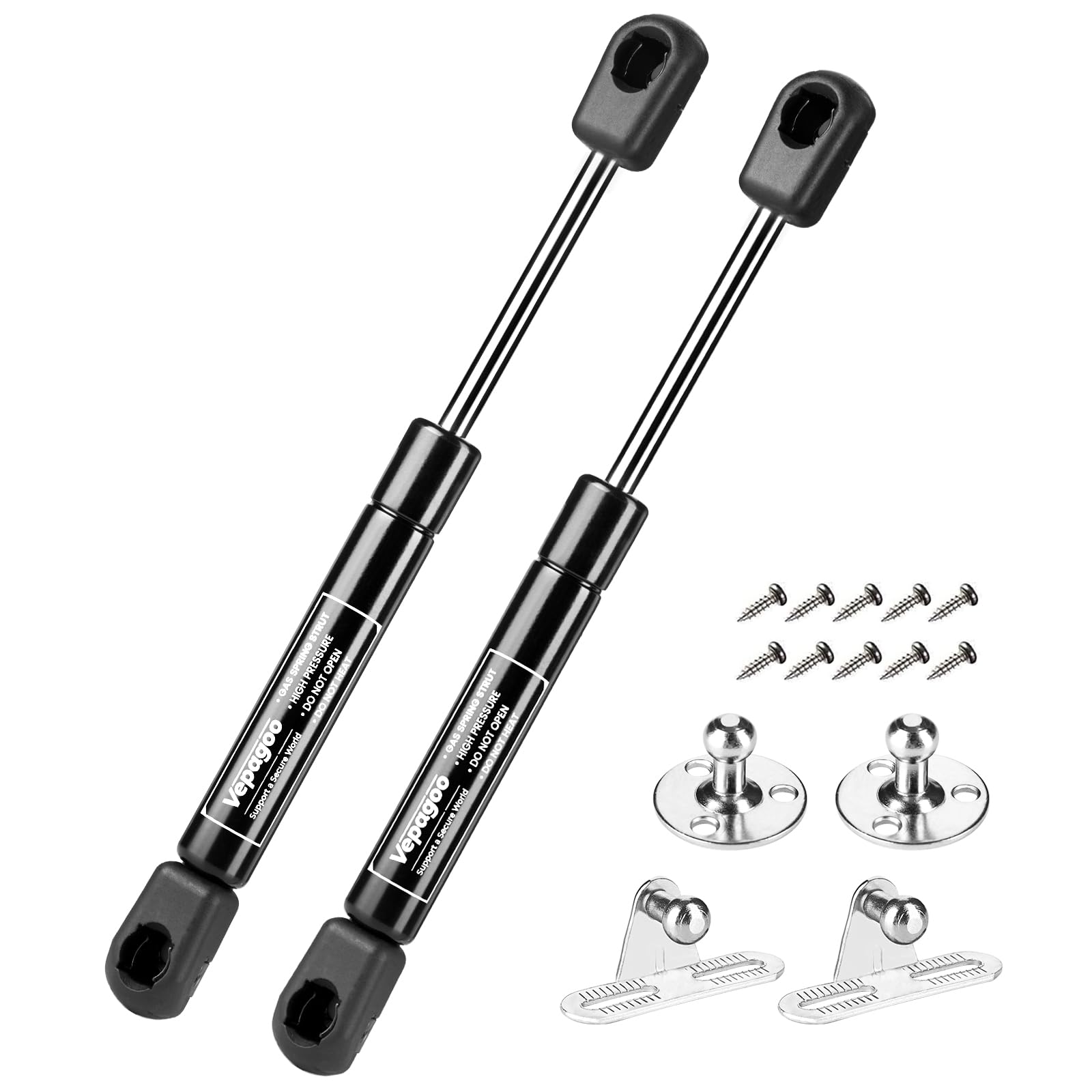Vepagoo 7.5 Inch Gas Struts 20Lb/89N, C16-15045 Gas Shock Spring Lift Supports For Rv Overhead Cabinet Door Toolbox Lid, Marine