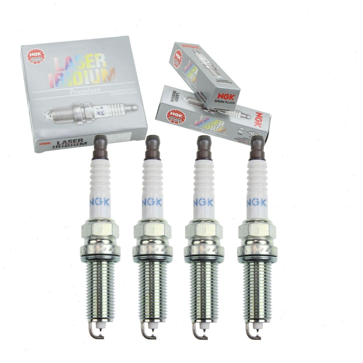 4 pc NGK Laser Iridium Spark Plugs compatible with Subaru Crosstrek 2.0L H4 2018-2020