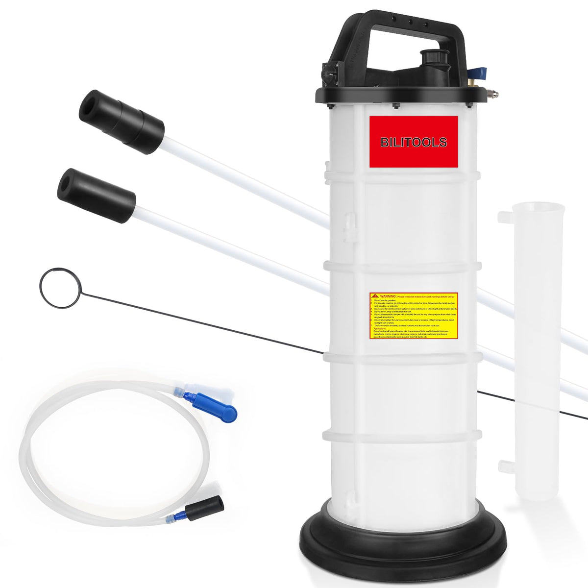Bilitools 9L Vacuum Oil Pump Extractor Air Operated Automotive Oil Change Tool Large Capacity 2.4 Gallon Pneumatic Engine Dipsti