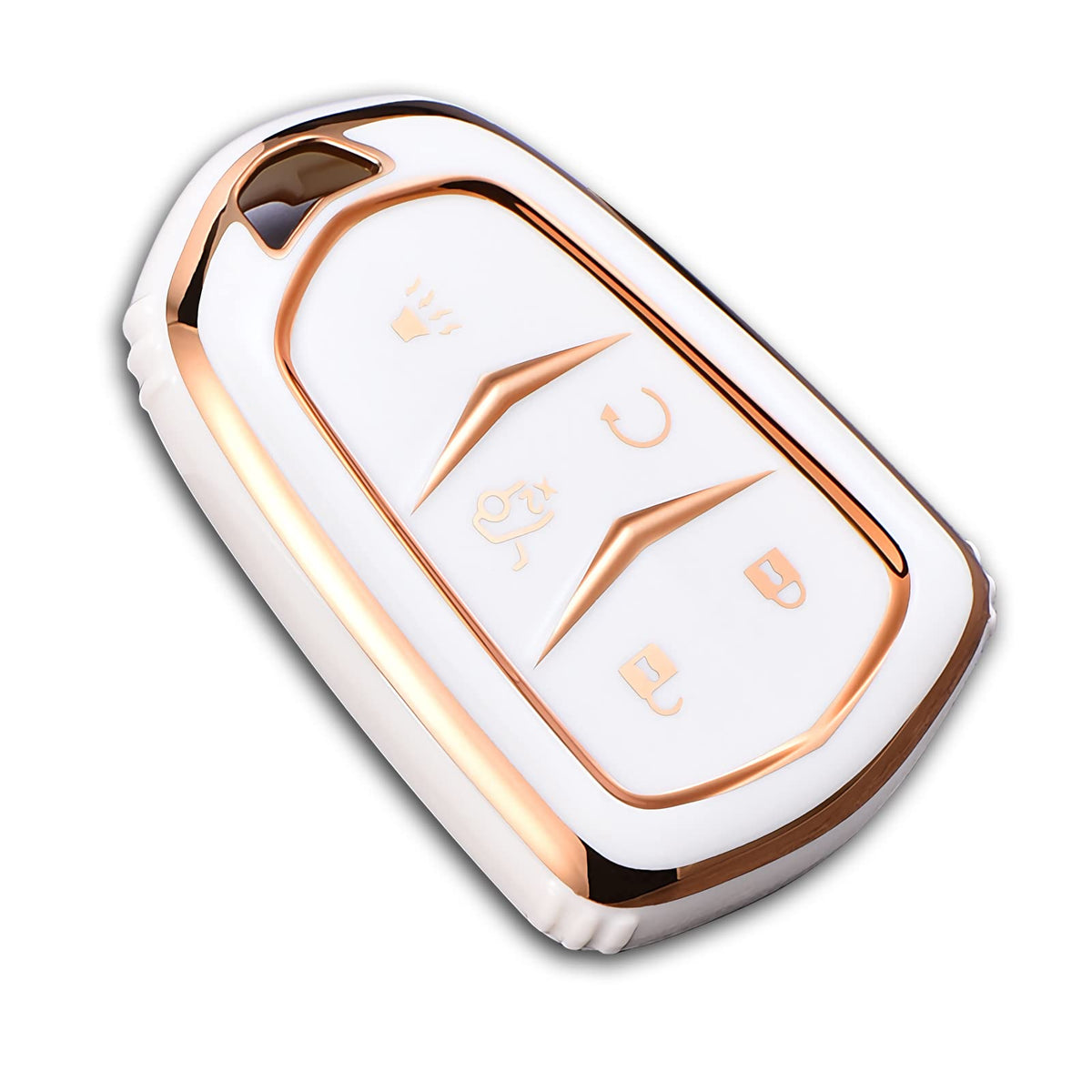 Cacacar For Cadillac Key Fob Cover, Premium Soft Tpu Full Protection Key Fob Case For Cadillac Escalade Ats Cts Sts Srx Xt5 Ct6