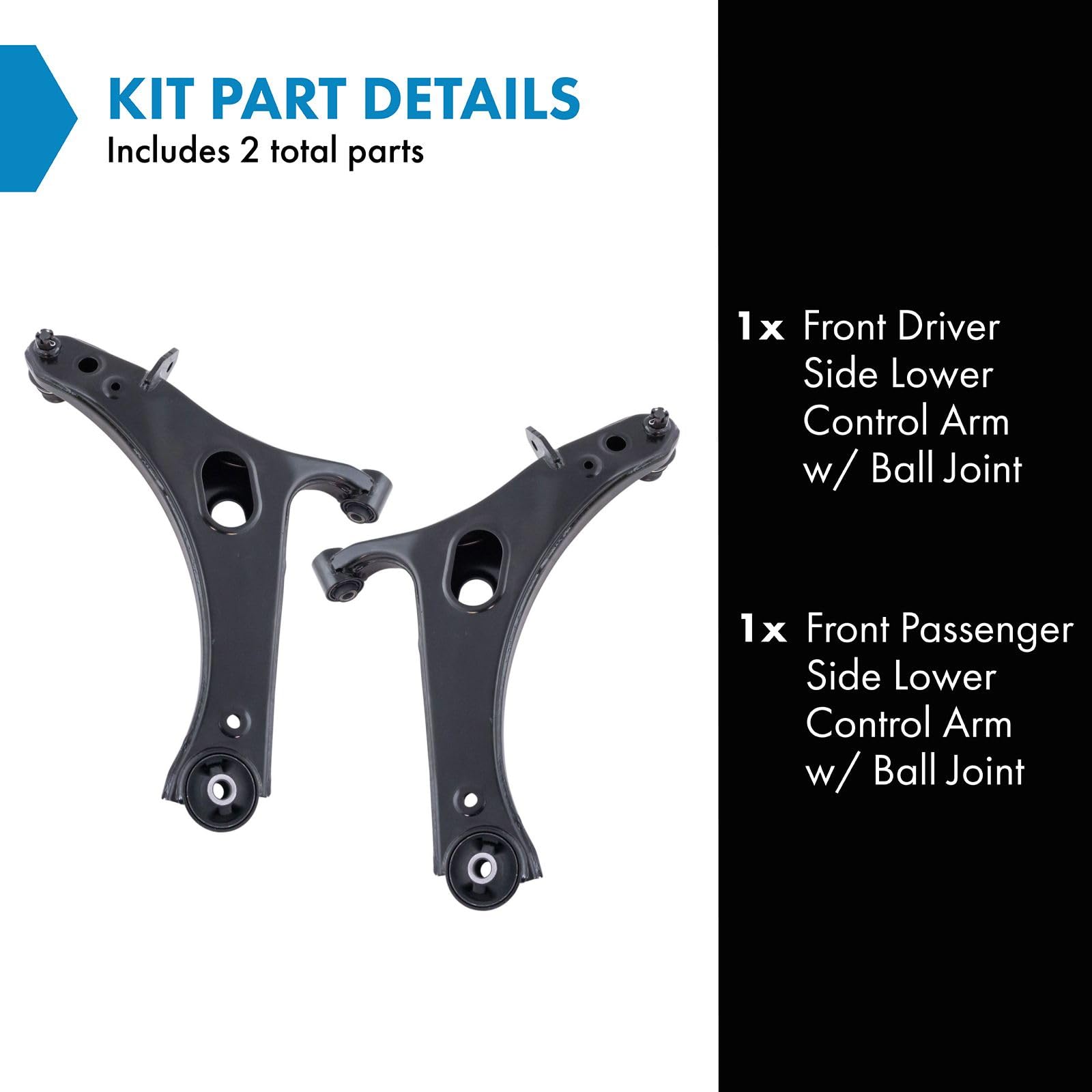 Trq Front Lower Control Arm With Ball Joint Set Compatible With 2010-2014 Subaru Legacy Outback