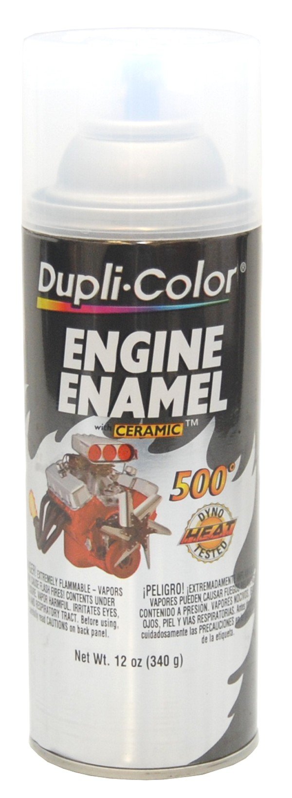 Dupli-Color De1636 Engine Enamel Spray Paint With Ceramic - Clear - 12 Oz Aerosol Can