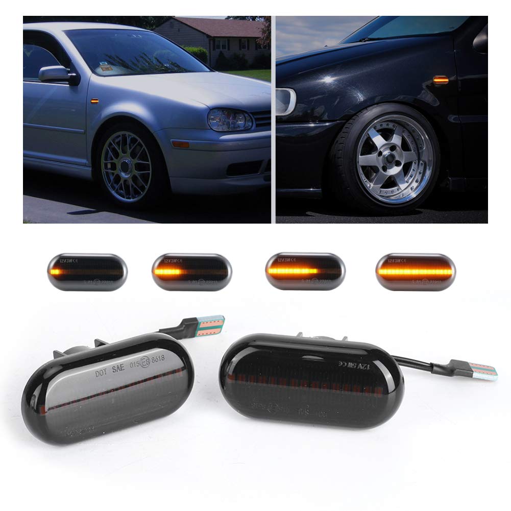 Led Blinker Turn Signal Fit For Renault Clio, Car Led Dynamic Side Marker Flowing Turn Signal Lights Lamp Side Sequential Blinker
