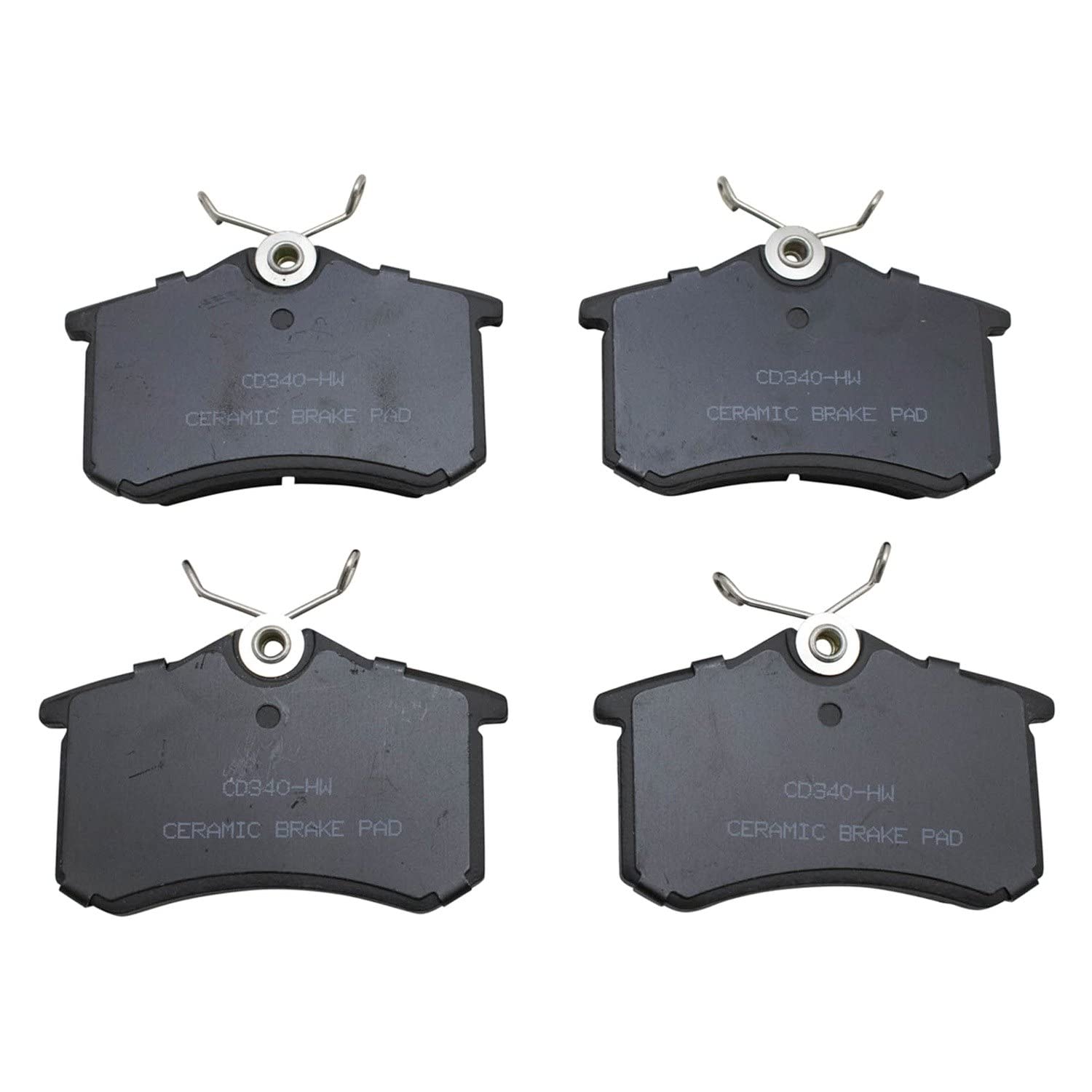 TRQ Rear Brake Pad & Rotor Kit Brake Pads Brake Rotor Ceramic Compatible with 2002 Audi A4