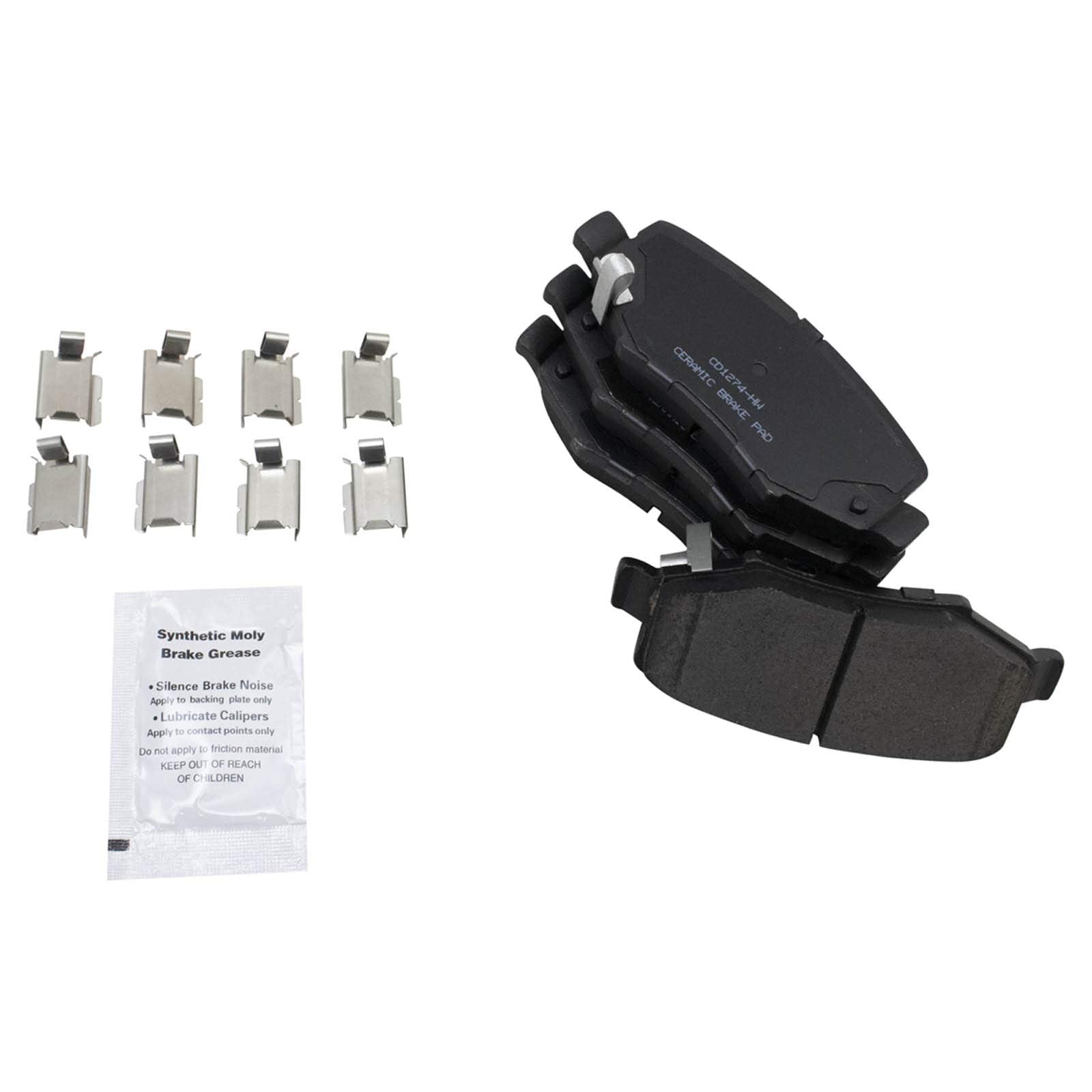 Trq Rear Brake Pad & Rotor Kit Brake Pads Brake Rotor Parking Brake Shoe Set Ceramic Compatible With 2007-2017 Jeep Wrangler 201