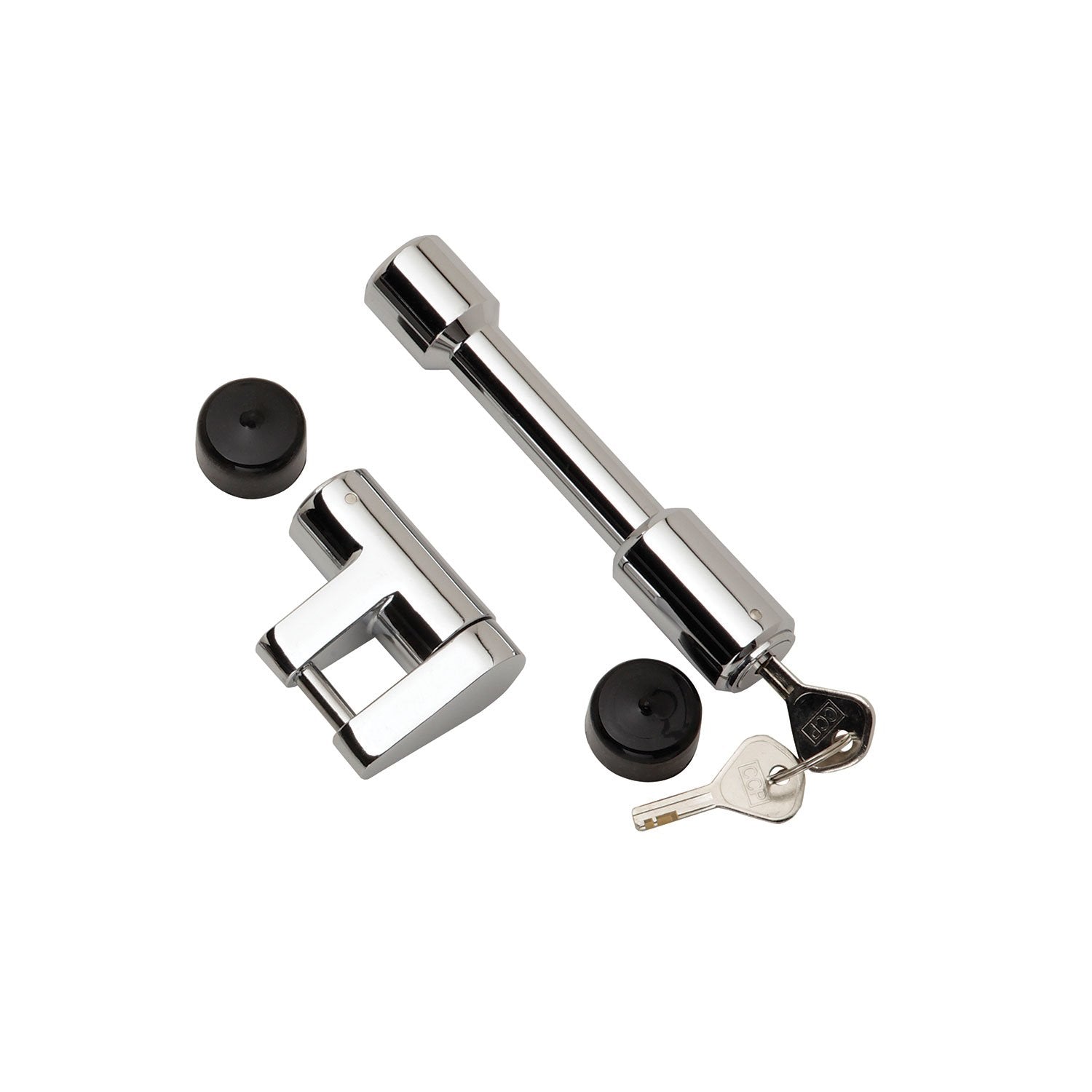 Fulton Bulldog 580404 Chrome Universal Chrome 5/8 Trailer Dogbone/Coupler Lock Set