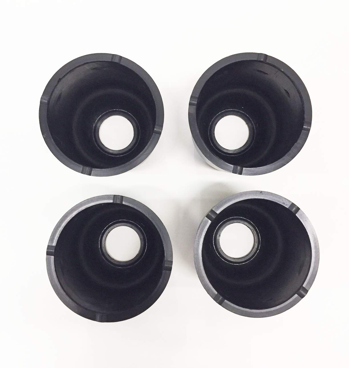 4 Trailer Wheel Hub Center Caps - Travel Trailer, Camper, Rv - Open Ended For Easy Grease Access By Autmotive Authority (Black,