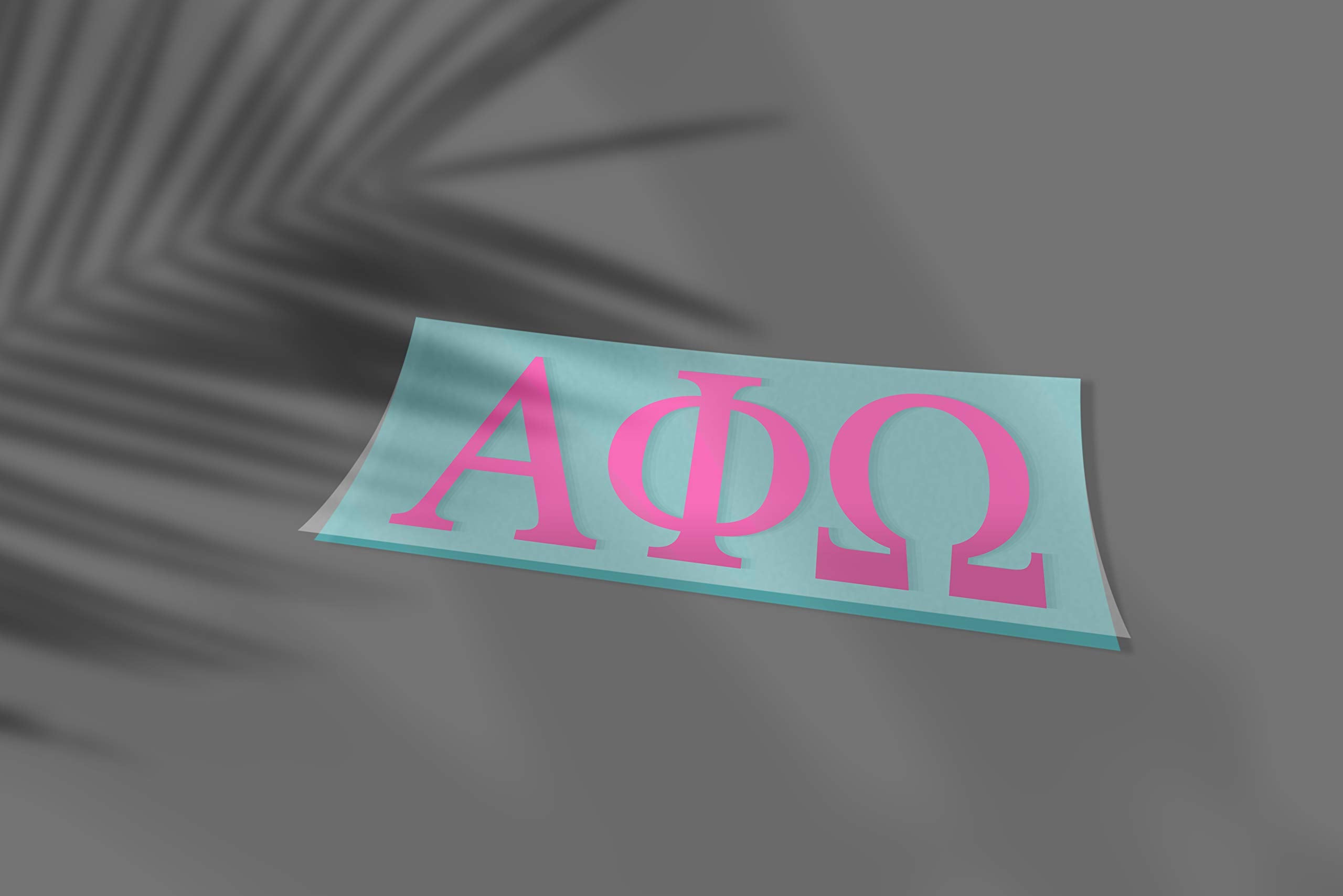 Pro-Graphx Alpha Phi Omega Greek Sorority Sticker Decal, 2.5 Inches Tall, Pink