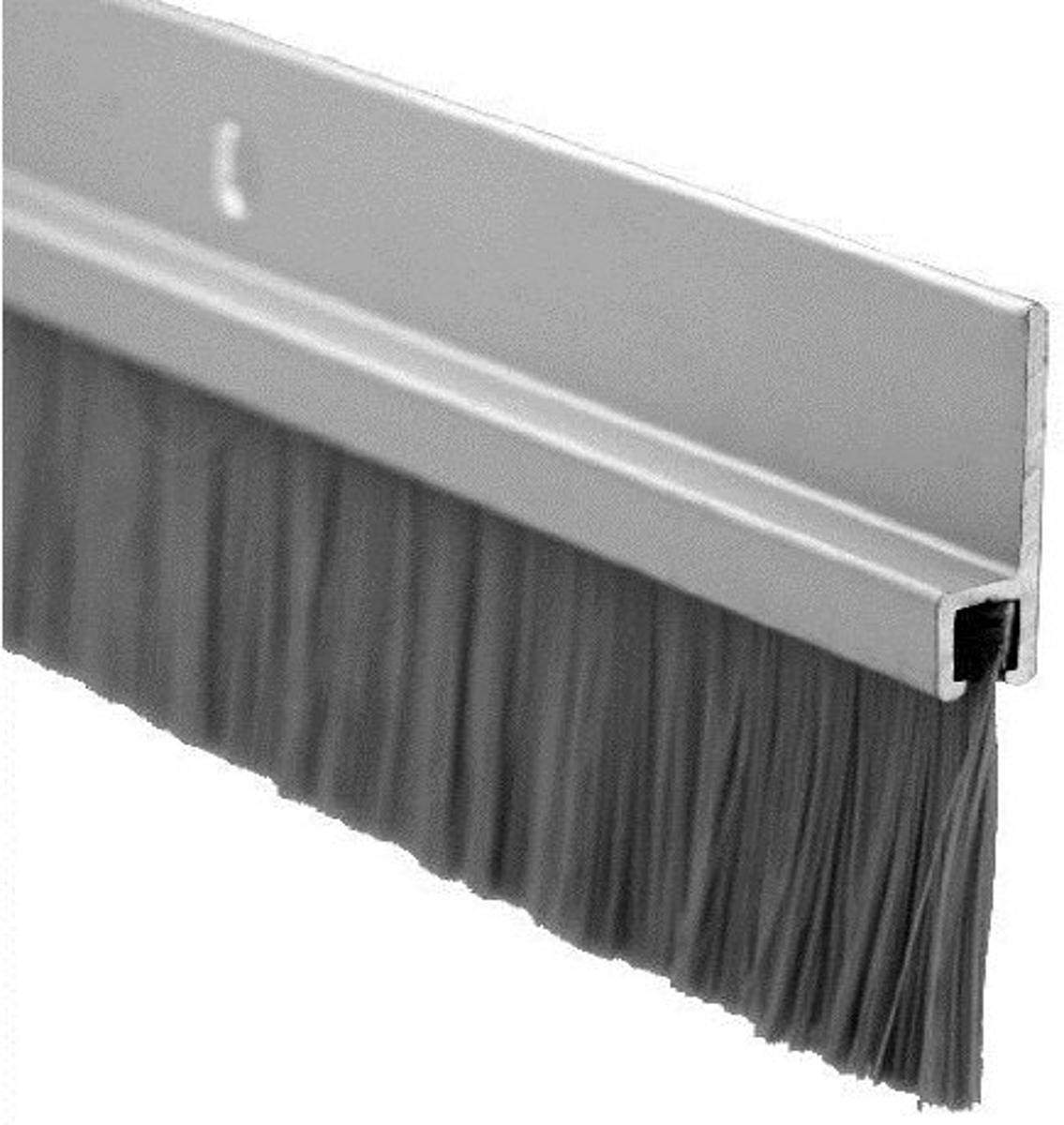 Pemko - 18100CNB36 Door Bottom Sweep, Clear Anodized Aluminum with 1' Gray Nylon
