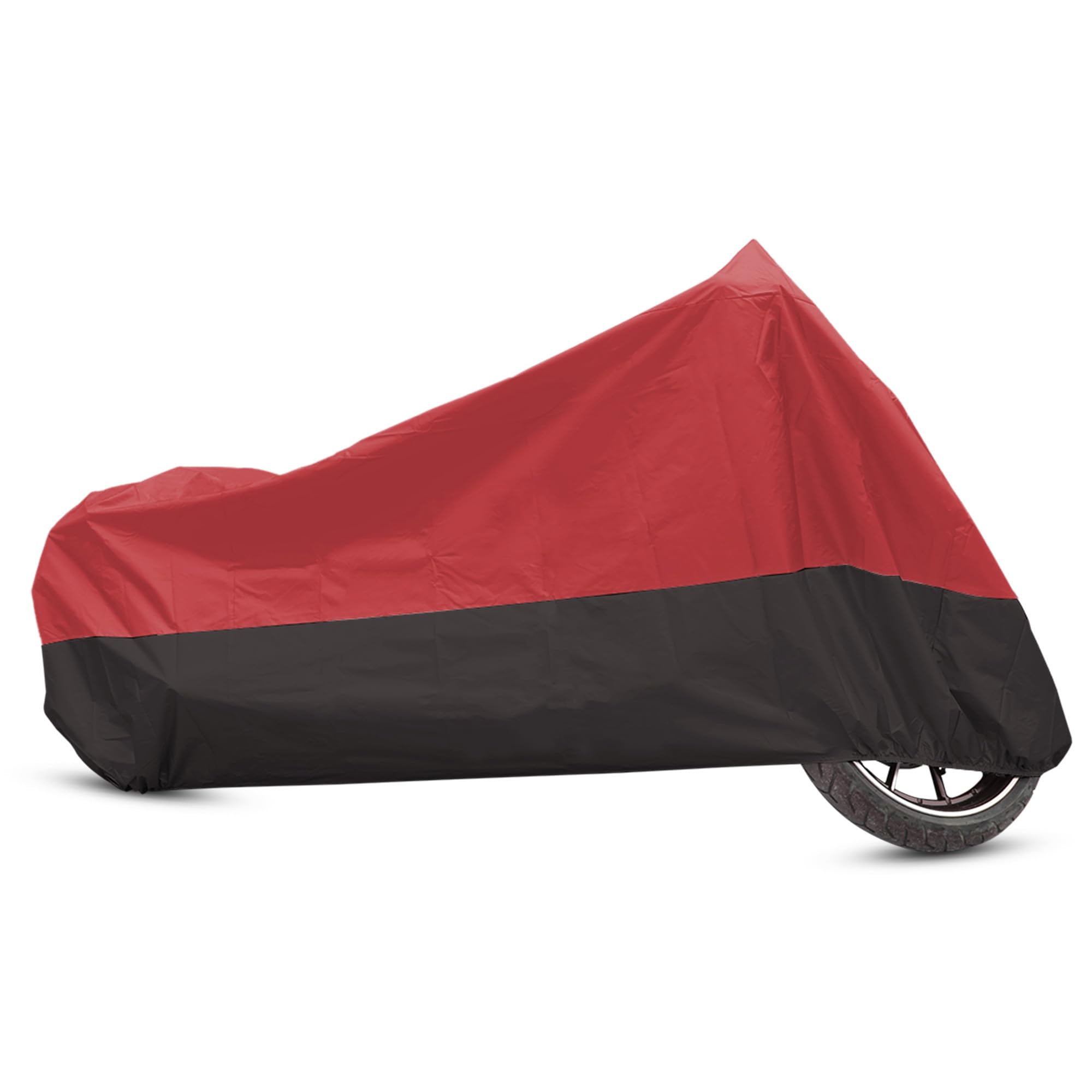 Uxcell Motorcycle Cover Motorbike Full Cover Outdoor Rain Cover Waterproof Dust Protector 190T Xxxl Red Black For Harley Davidso