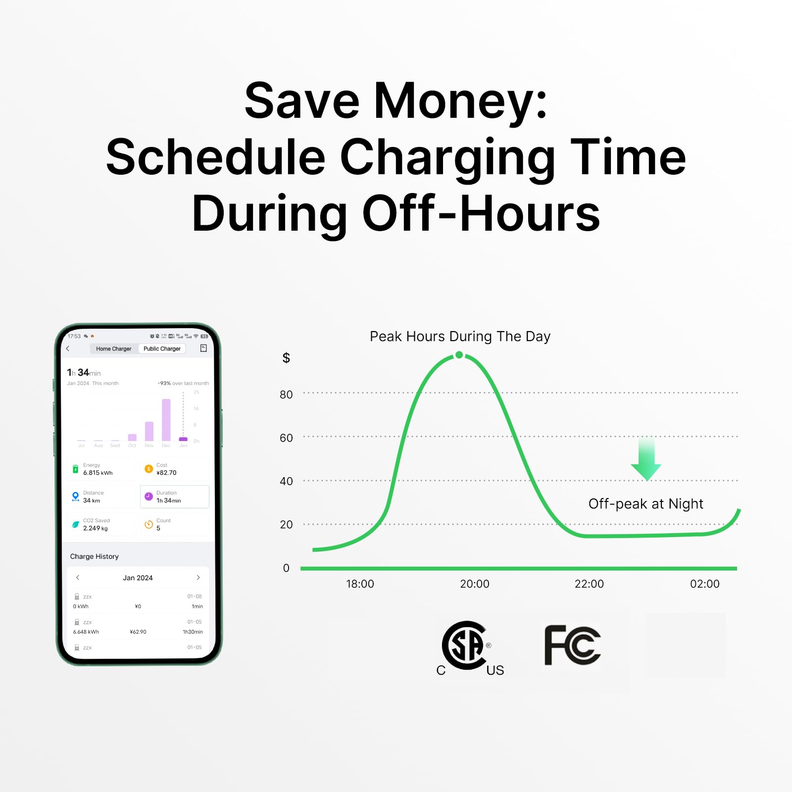 Autel Home Level 2 Ev Charger Up To 50Amp, 240V, Indoor/Outdoor Car Charging Station, Flexible 25-Foot Cable,Hardwired, Silver