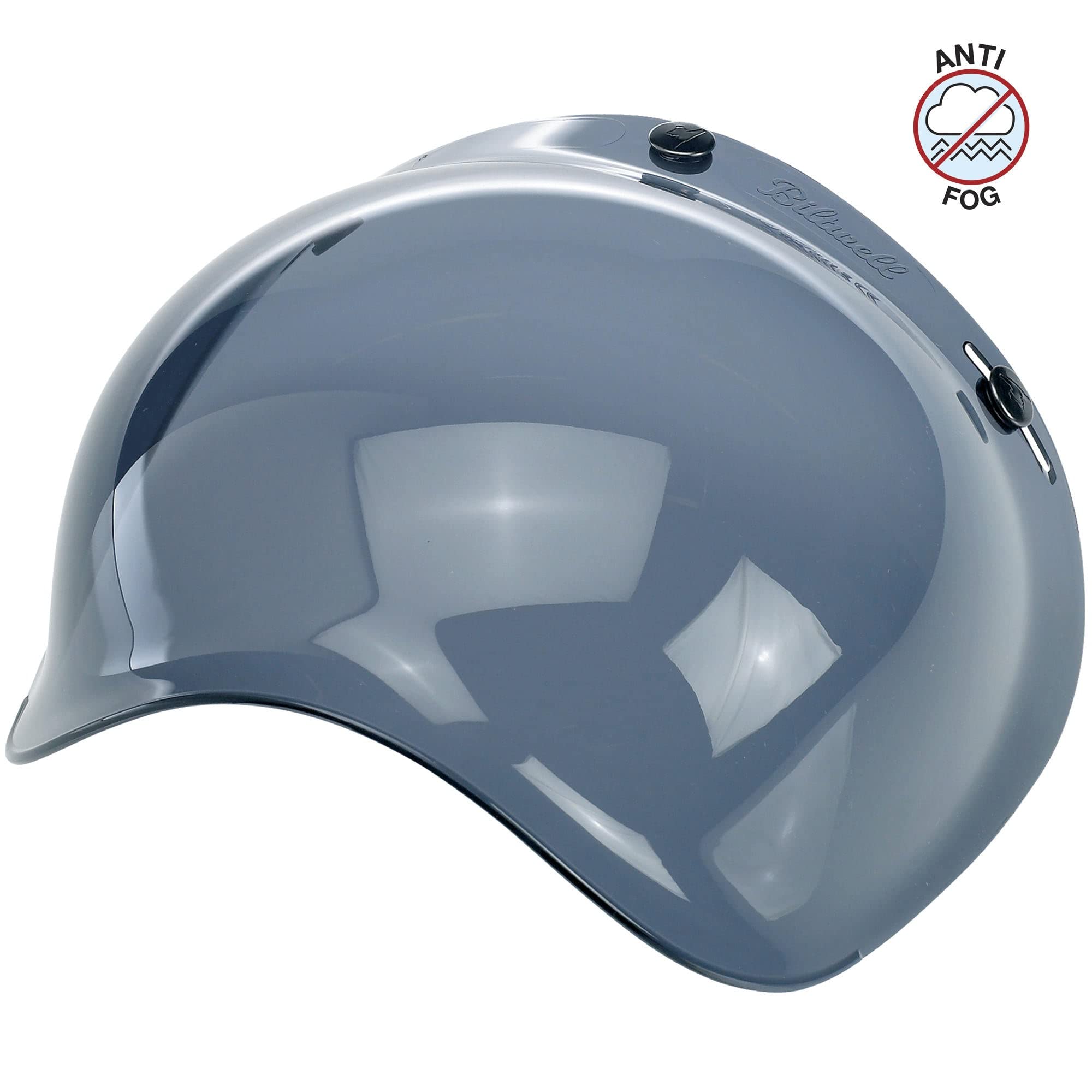 Biltwell Bubble Shield Smoke - Anti-Fog, Scratch Resistant, Uv/A Uv/B Resistant