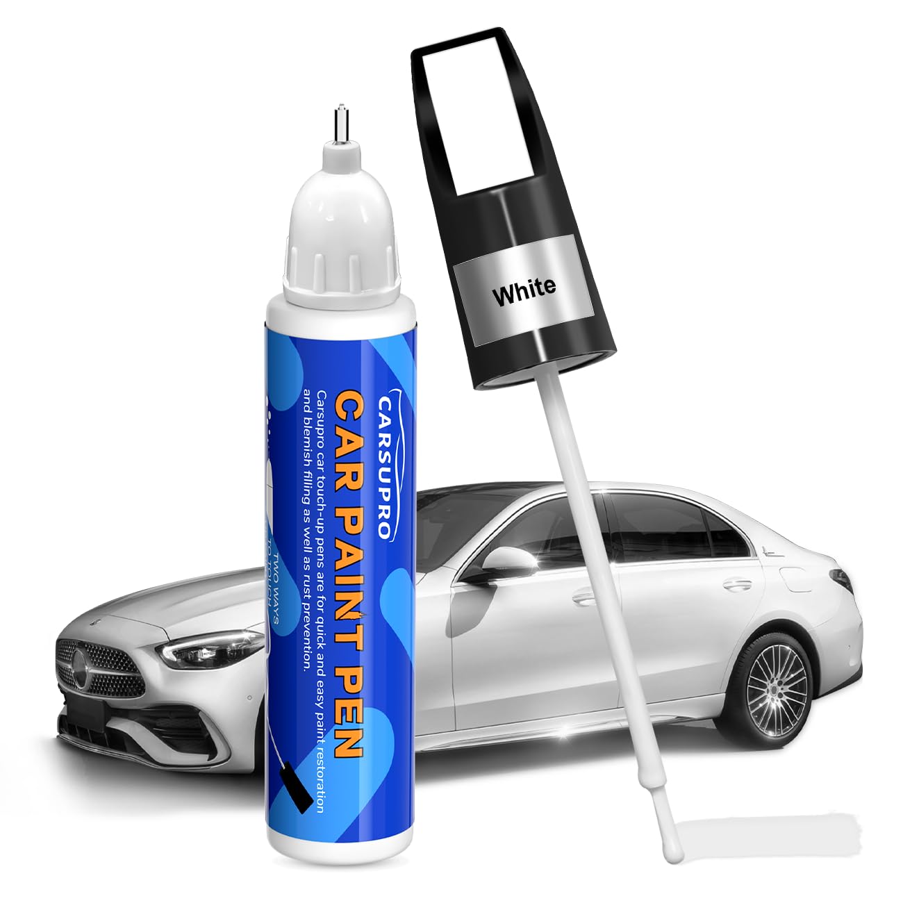 Carsupro Touch Up Paint for Cars,Car Paint Scratch Repair Color Accurate Quick Fix and Convenient Operation,2-In-1 Automotive To