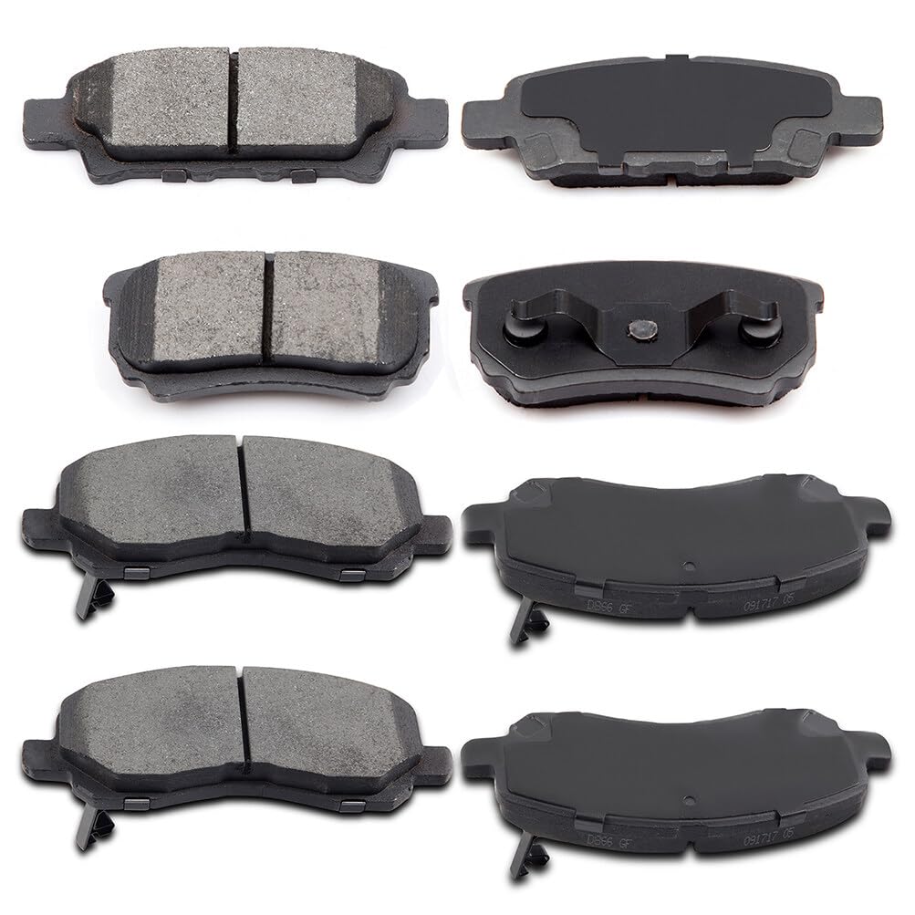 Eccpp D1037-7940 D866-7741 Rear & Front Ceramic Disc Brake Pad Set Fit For Chrysler 200 2011-2014,For Chrysler Sebring 2007-2010